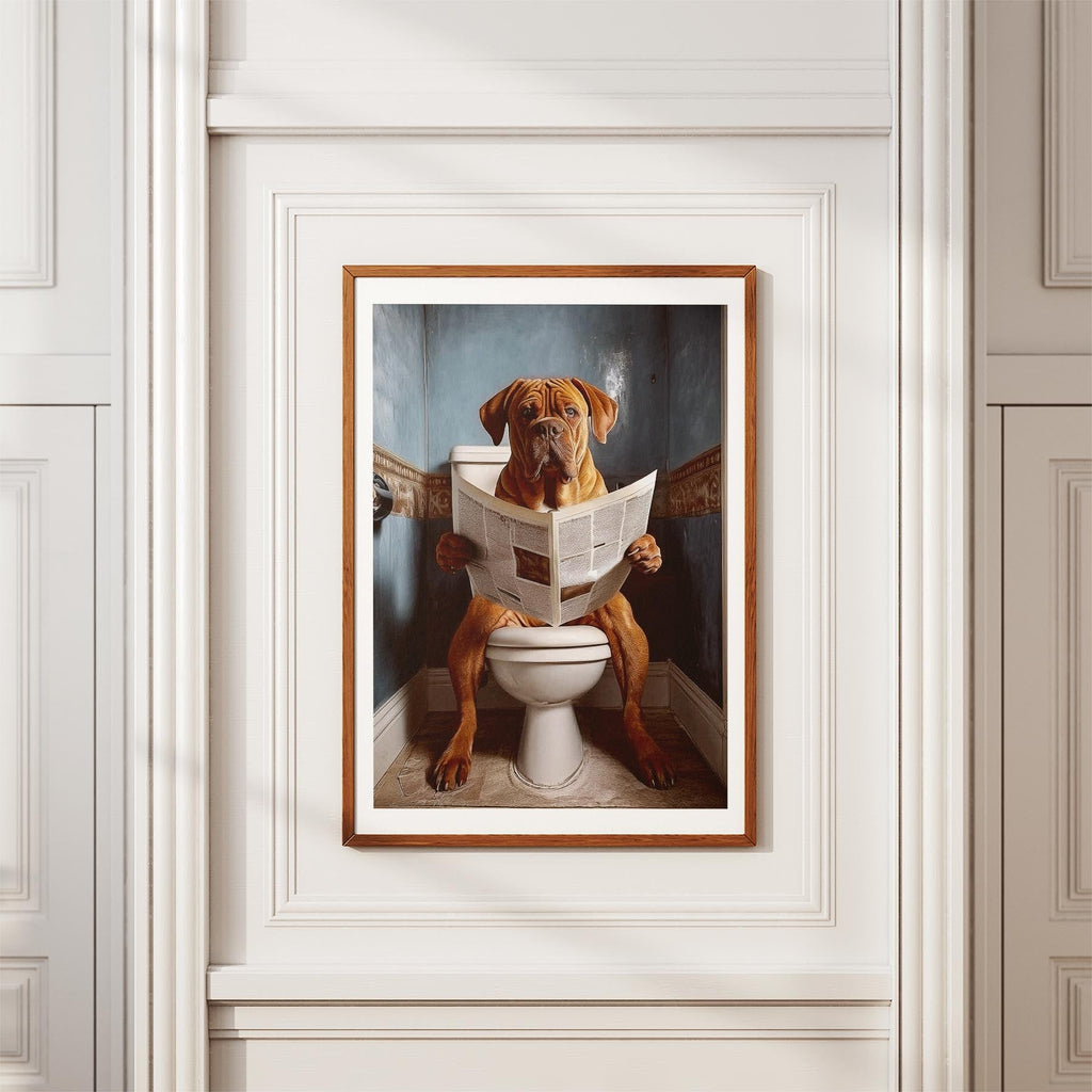 Dogue de Bordeaux Toilet Humour Dog Series image 3