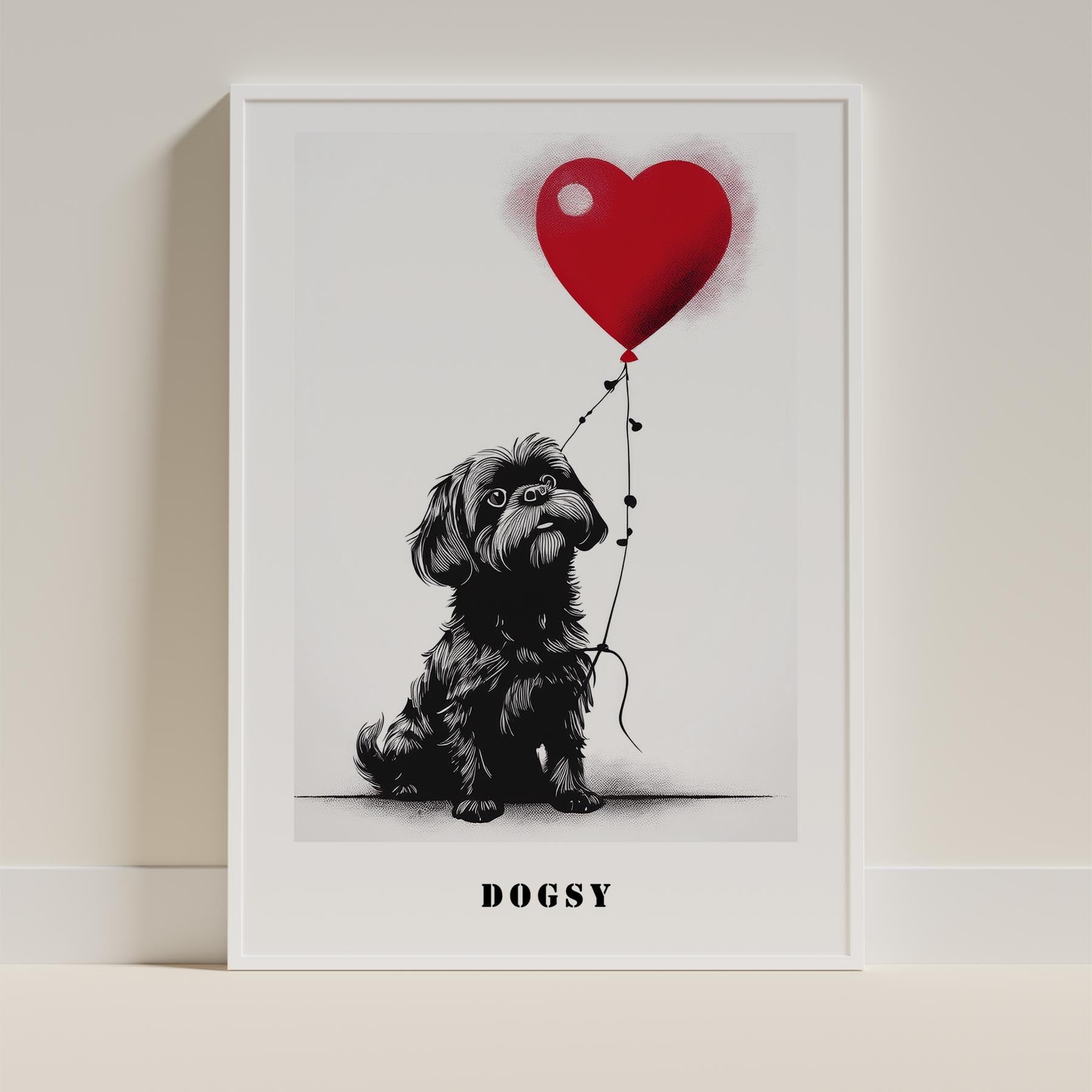 Shih Tzu DOGSY Series inspired by the Art of Banksy with text Dogsy image 9