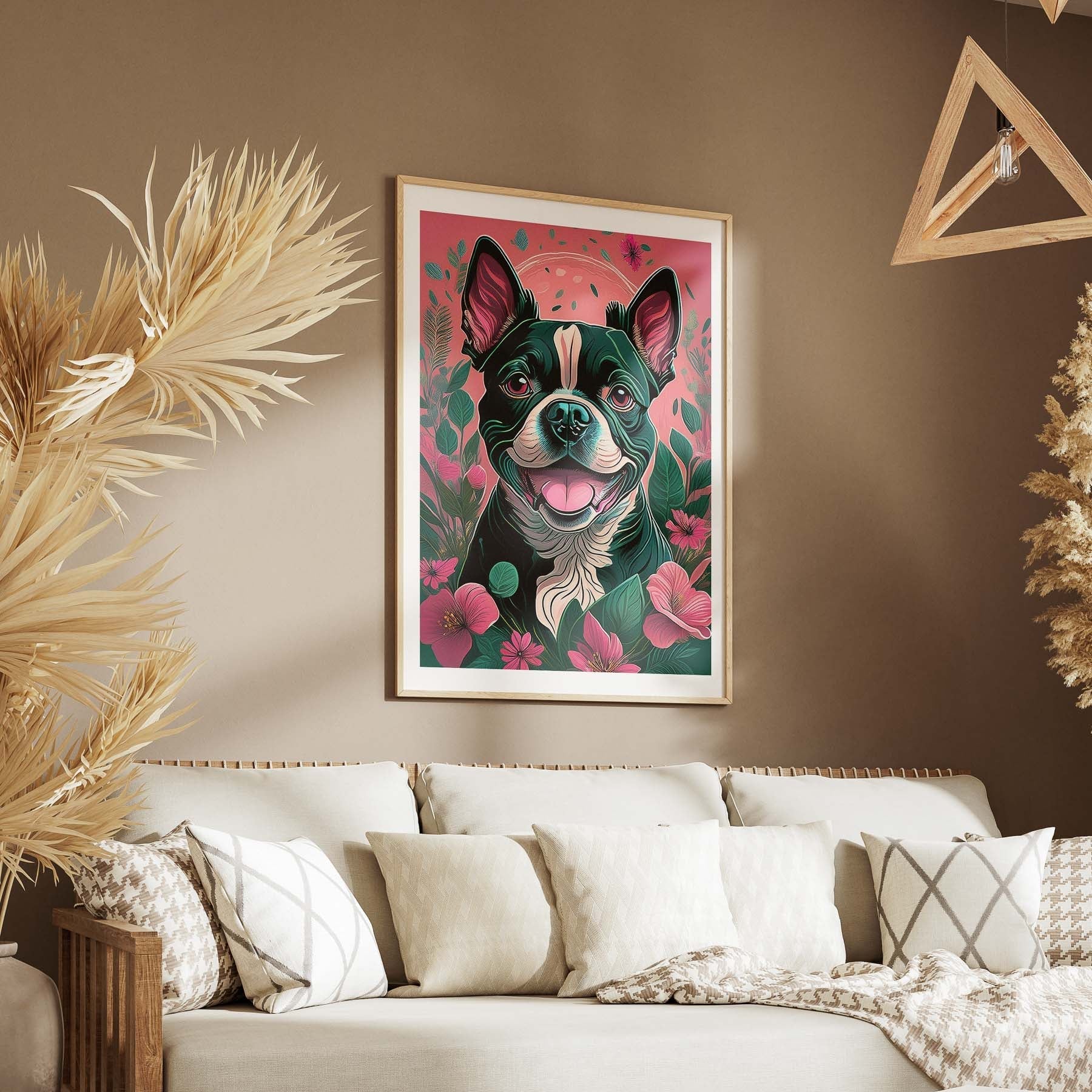 Boston Terrier 3 Flowery Dog image 5