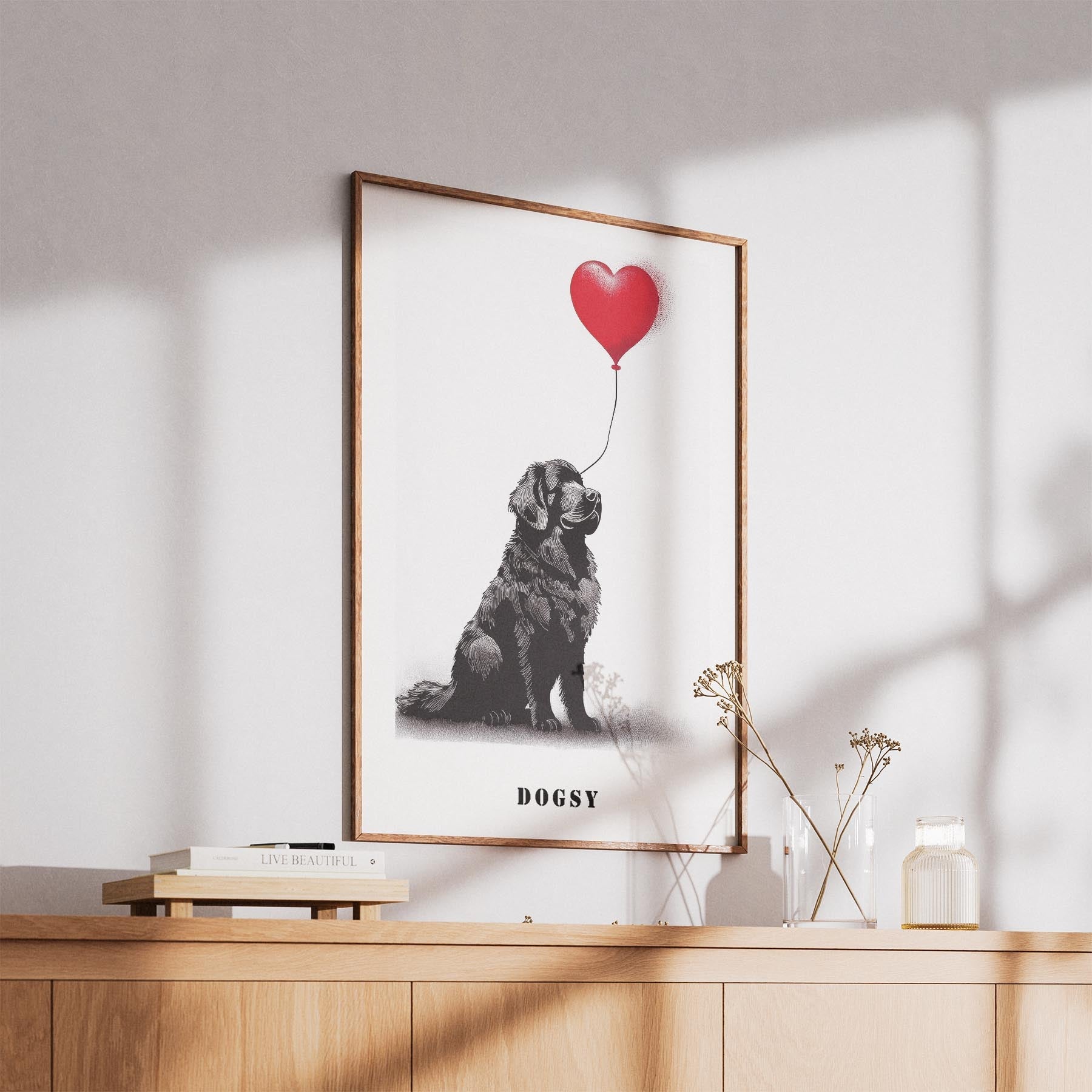 Newfoundland DOGSY Series inspired by the Art of Banksy with text Dogsy image 5