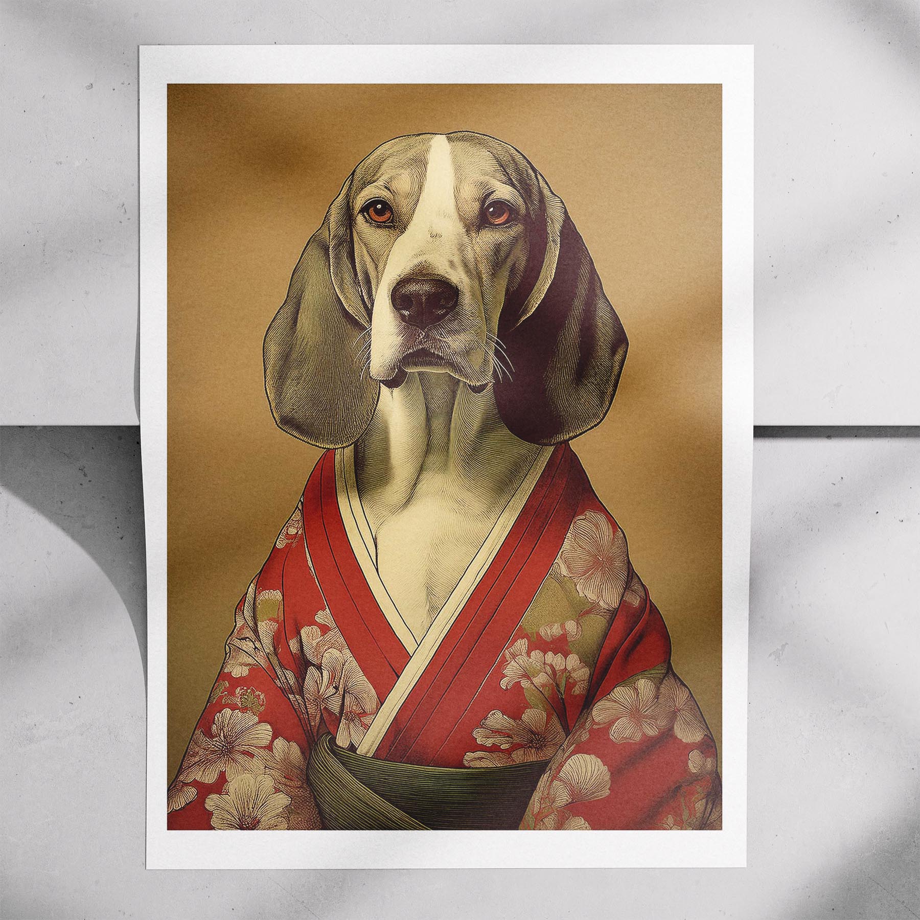 Basset Hound Japanse Kimono Dog Series image 7