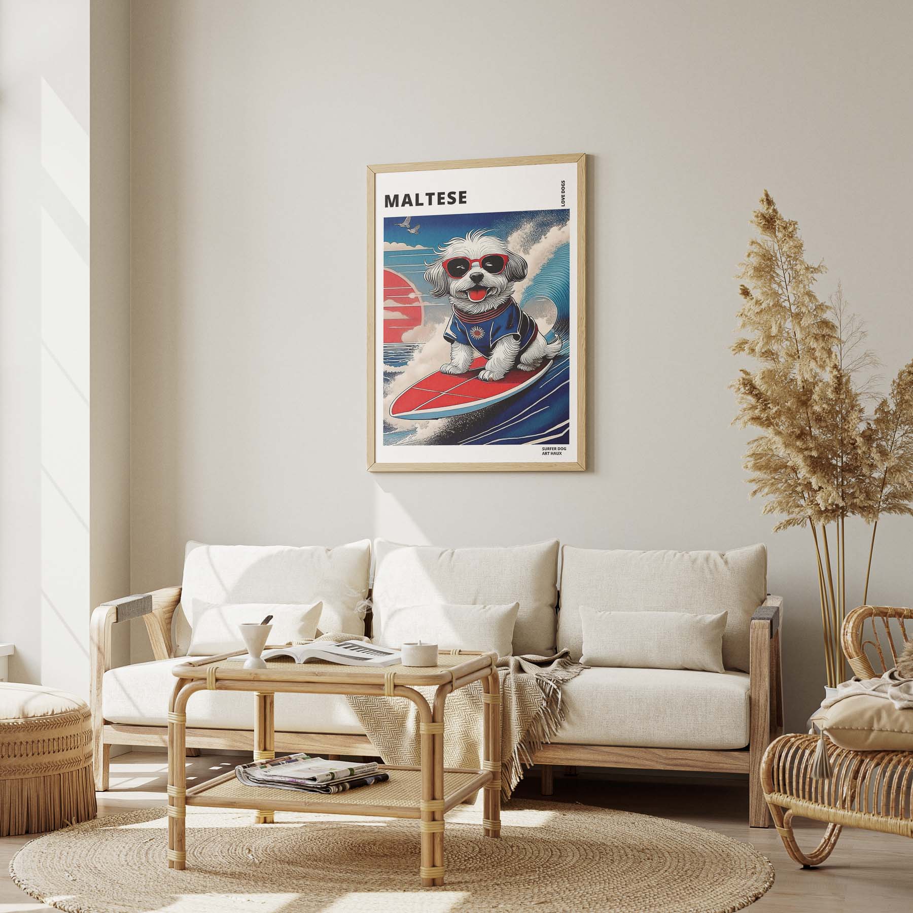 Maltese Hokosai Surfer Dogs 1 image 1