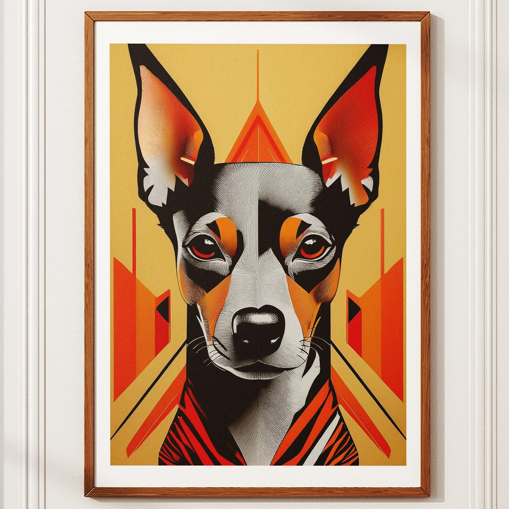 Miniature Pinscher Geometric Orange Series image 10