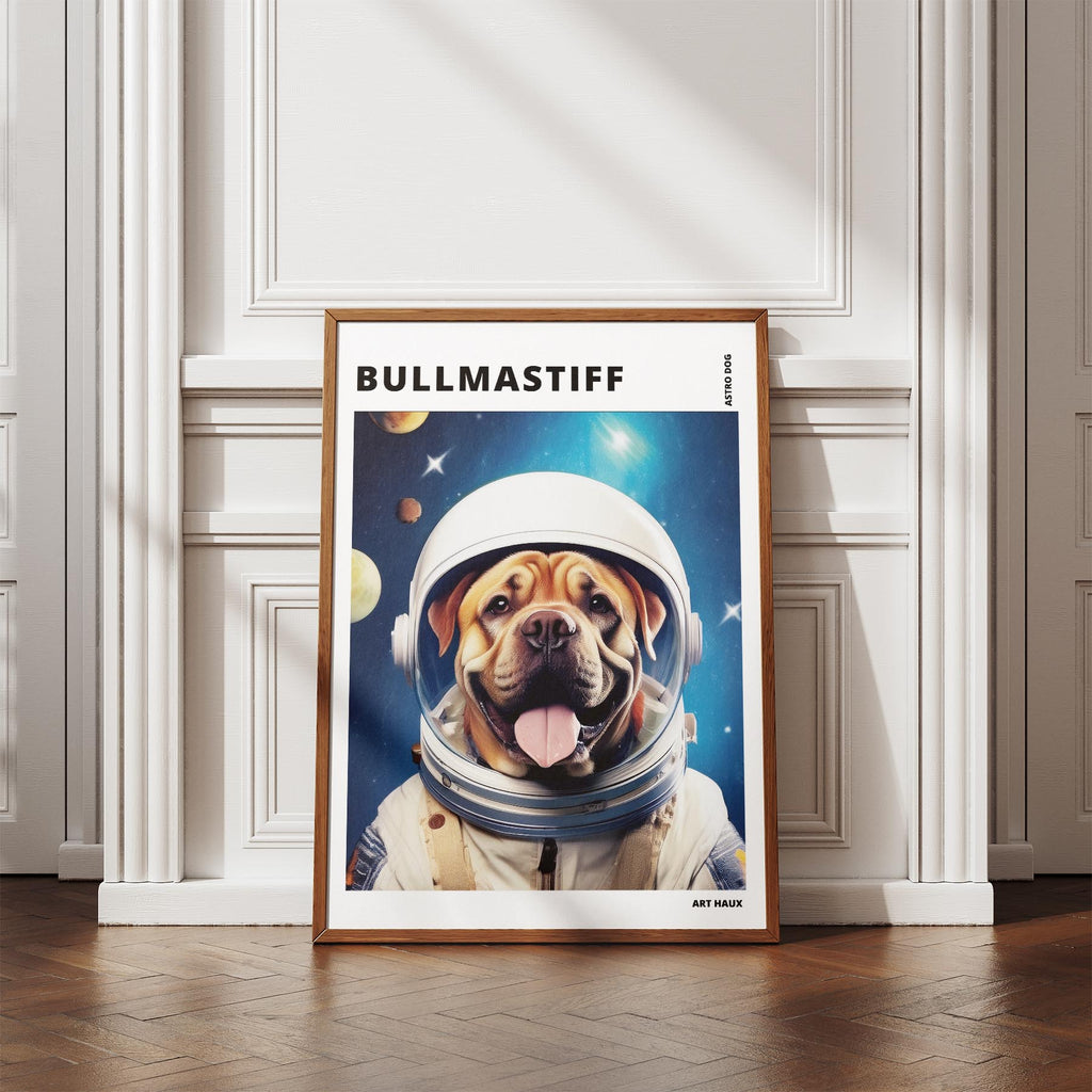 Bullmastiff Astronaut Dog Series with Text Astro Dog image 4