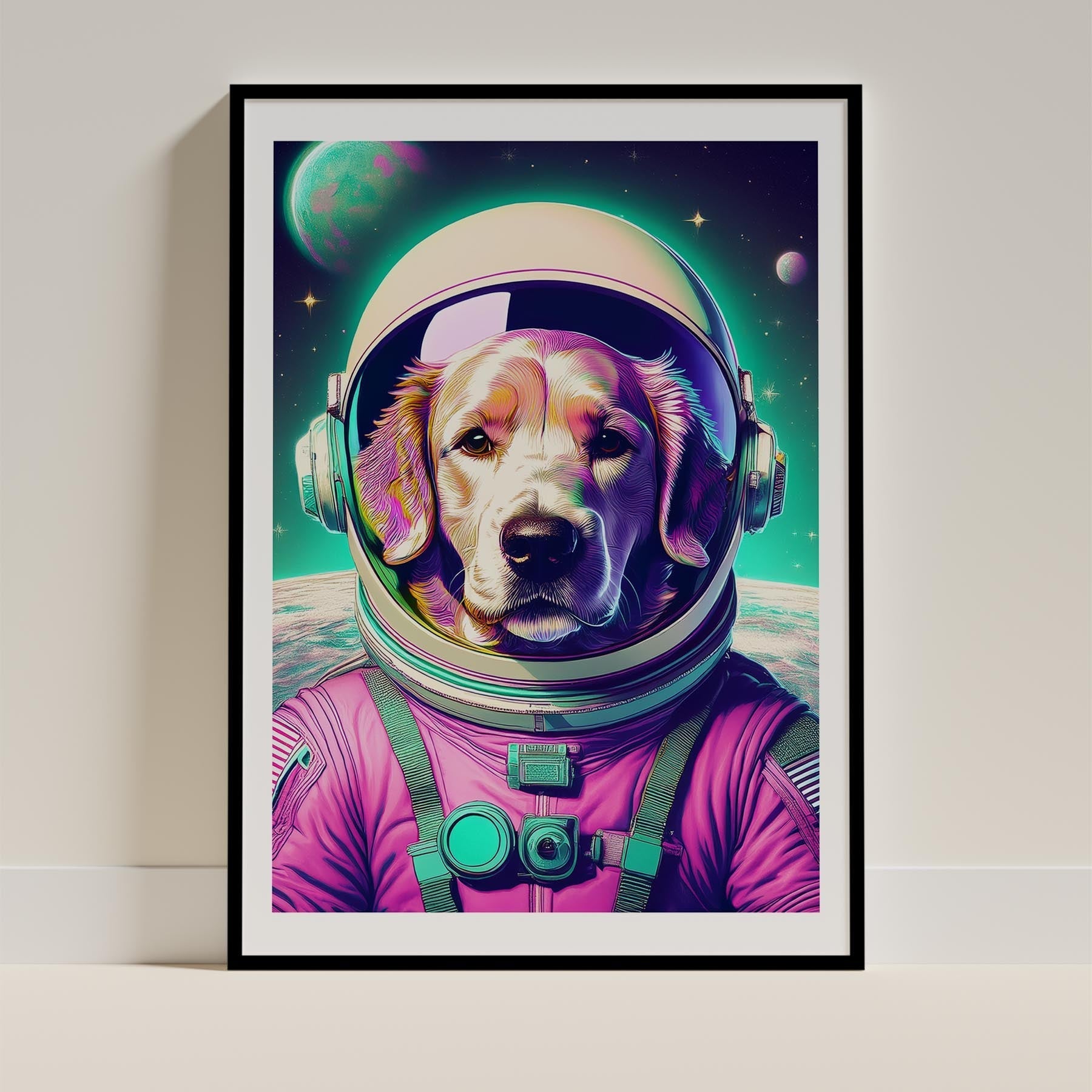 Curly Coated Retriever Space Dogs Series image 0