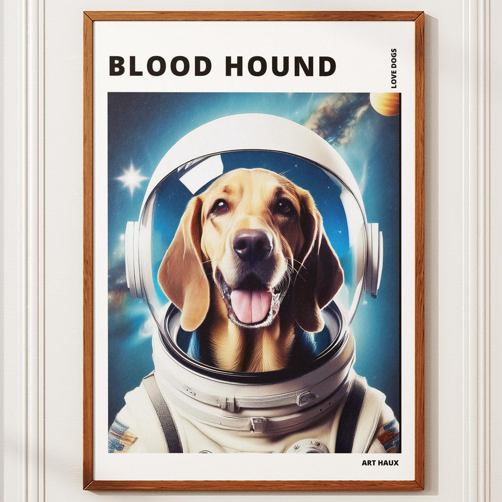 Bloodhound Astronaut Dog Series with Text Astro Dog image 10