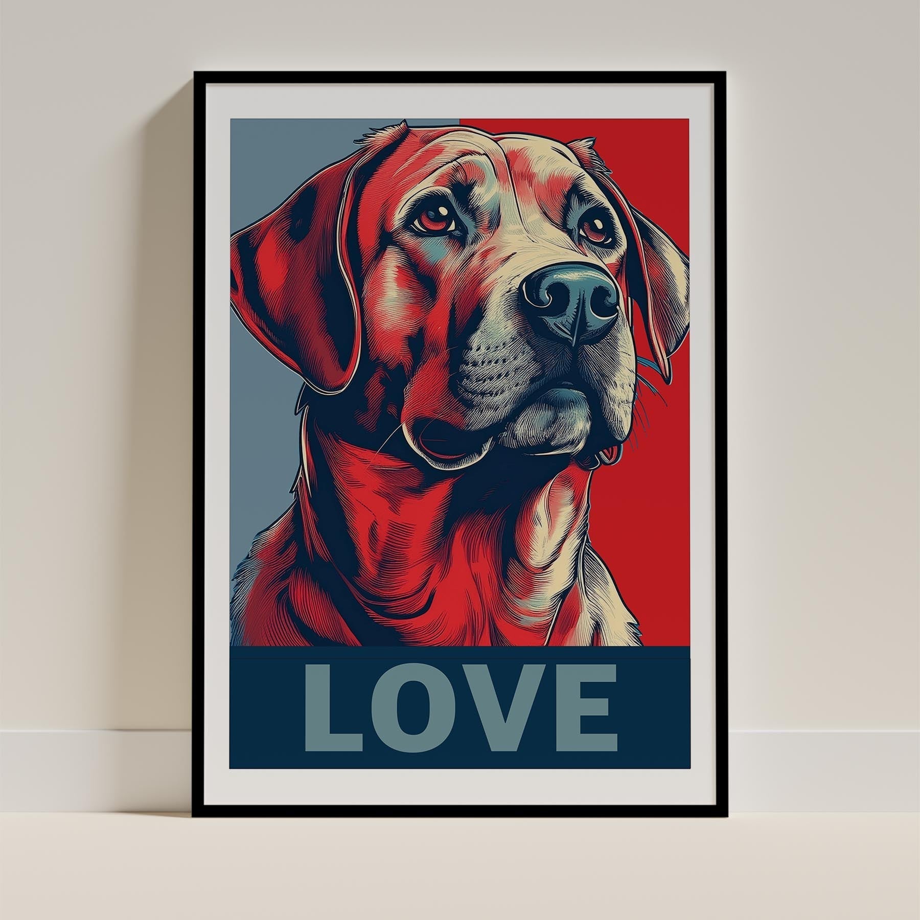 Labrador Retriever LOVE Series Inspired by the Obama Poster image 0