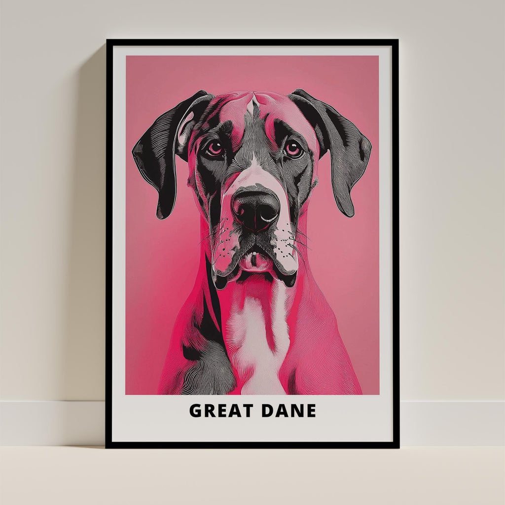Great Dane Pink and Black Dog Series 4 image 0