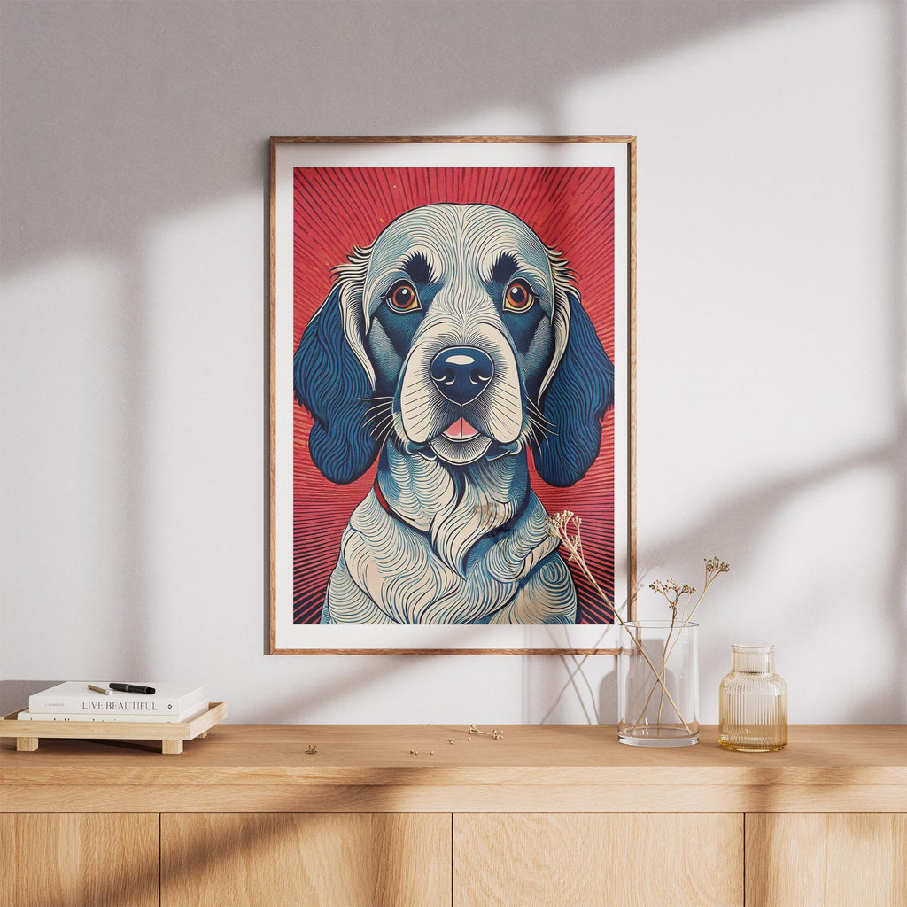 English Setter Hokusai Japanese Inspired Dog Series image 8