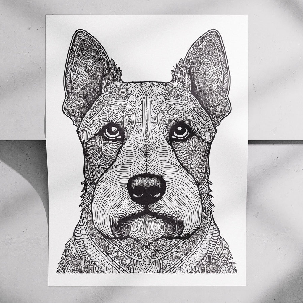 Scottish Terrier Mandala Black and White Dog Series image 7