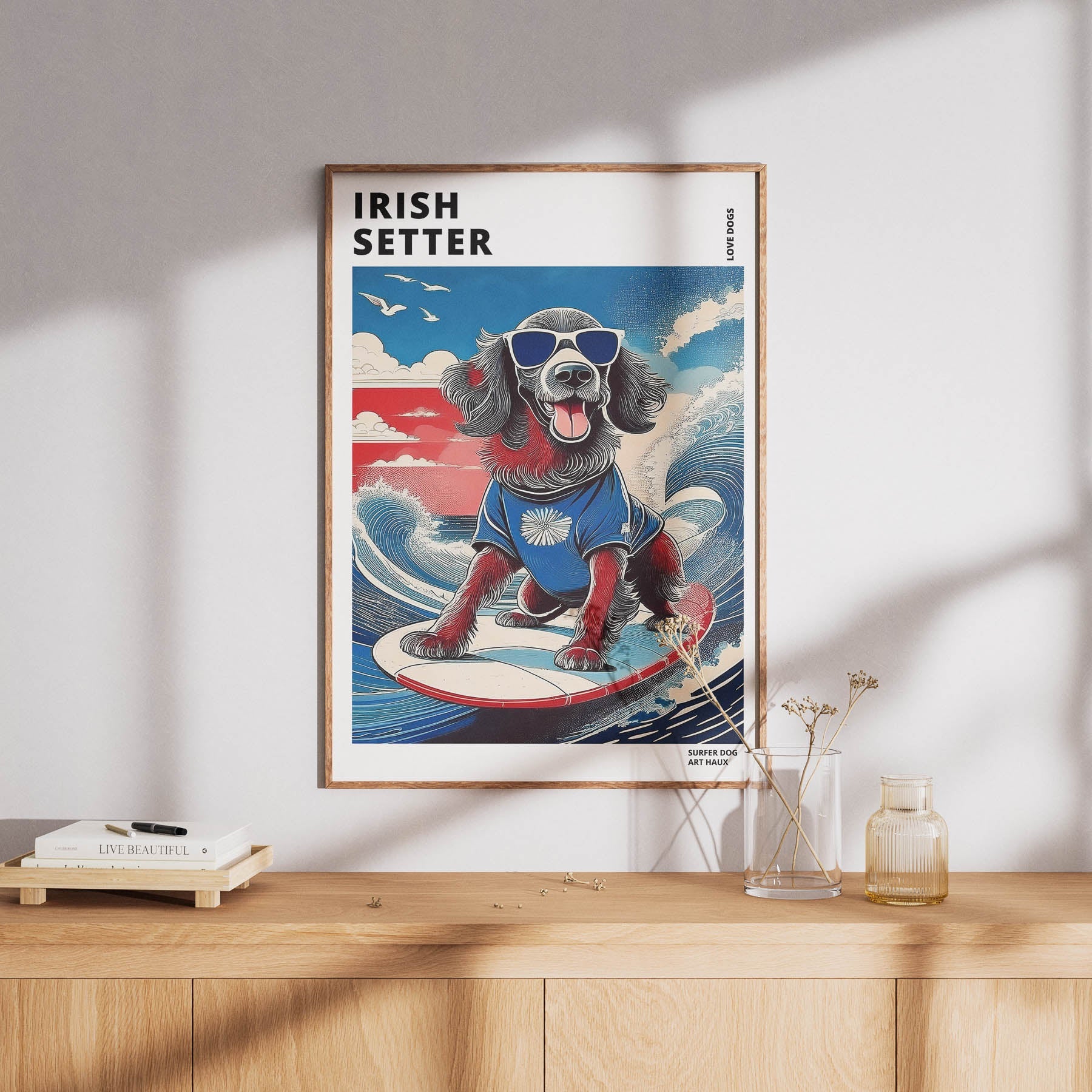 Irish Seter Hokosai Surfer Dogs 1 image 8