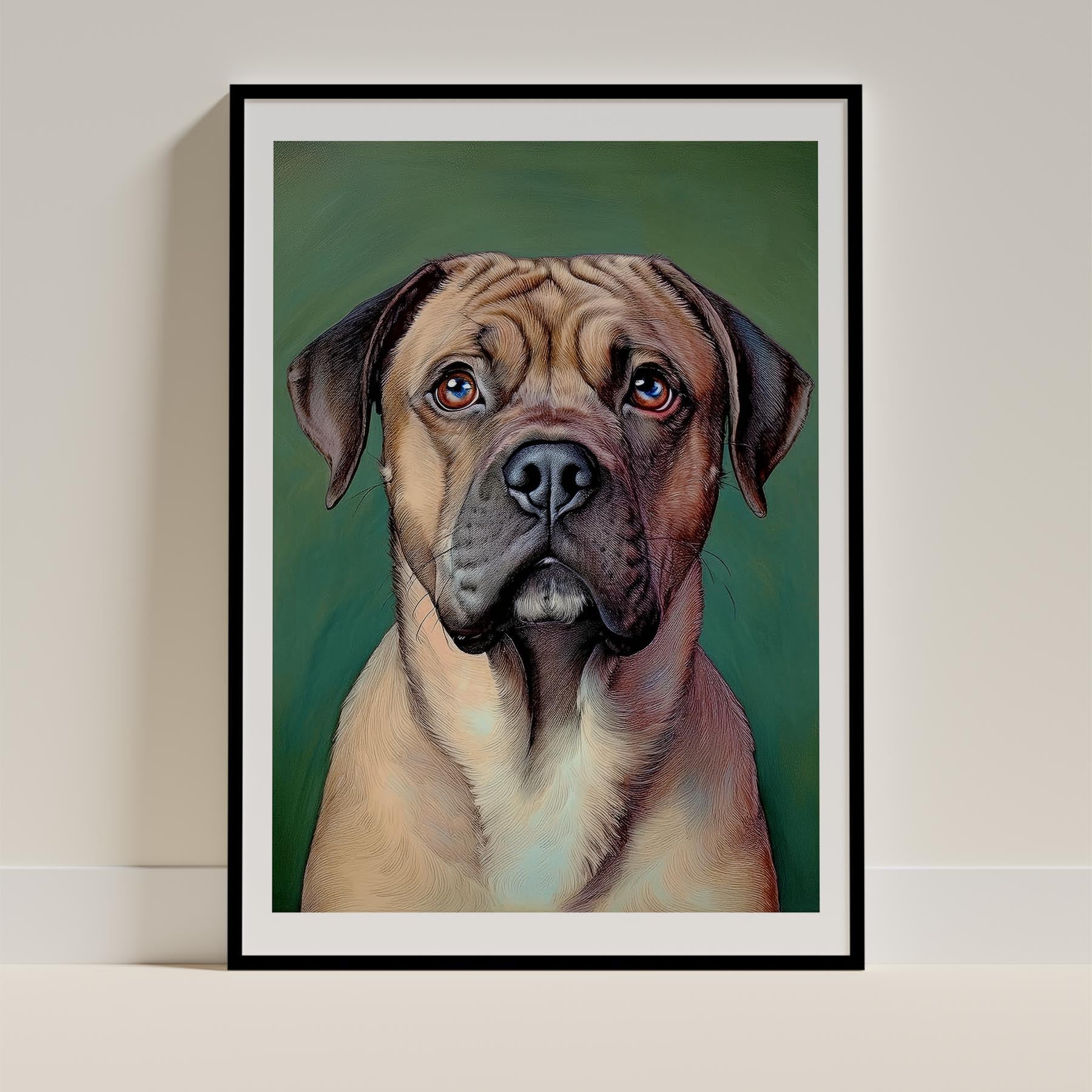 Dogue de Bordeaux Green Painted Series image 0