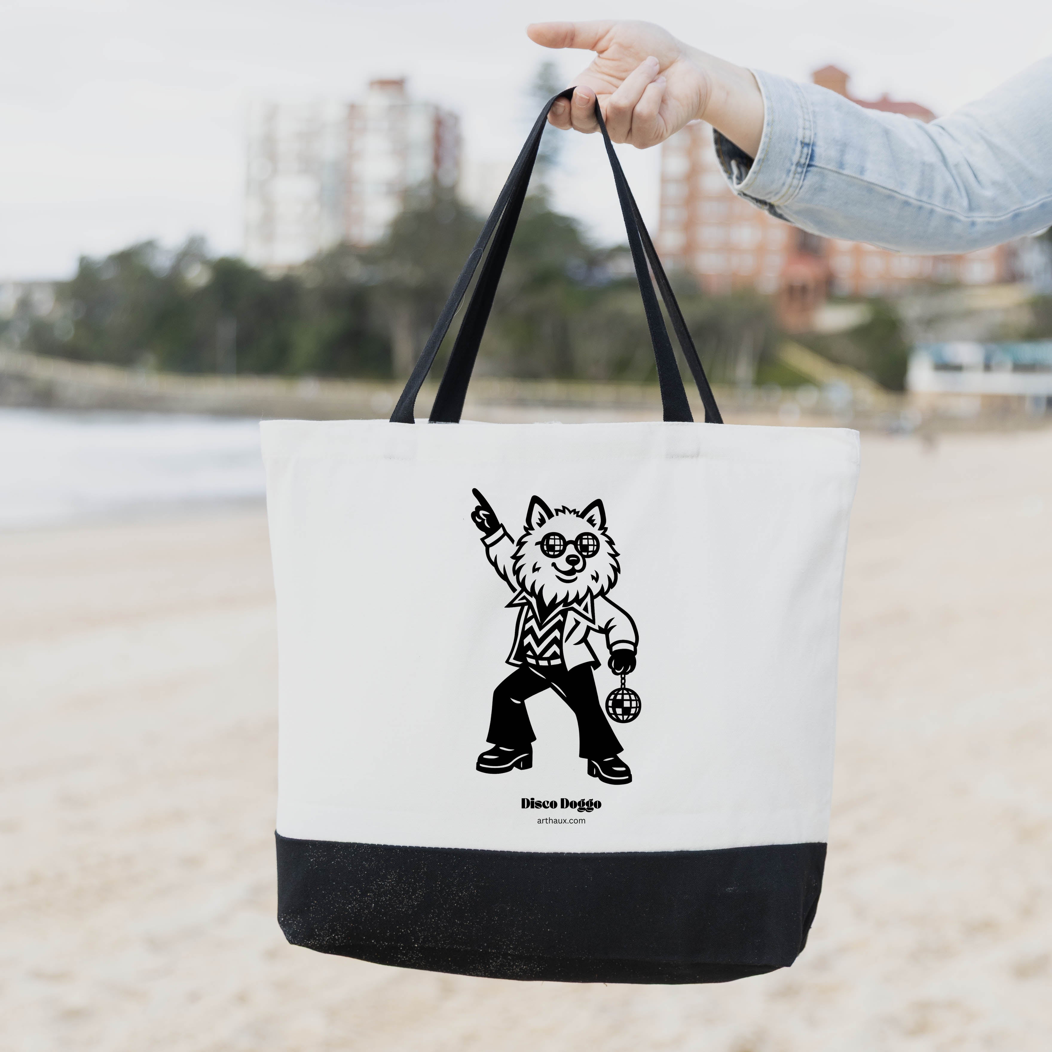 American Eskimo Dog 70's Disco Doggo Bag image 1