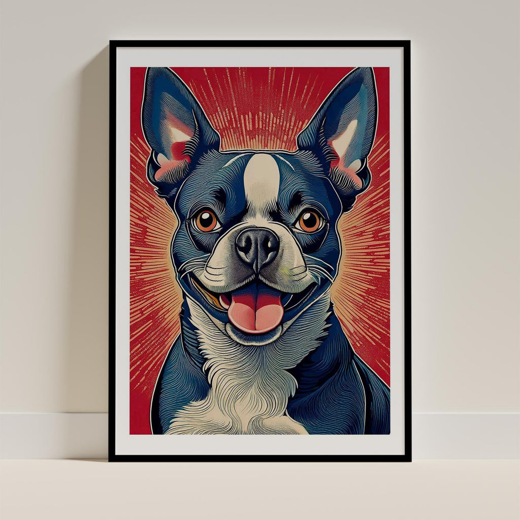 Boston Terrier Hokusai Japanese Inspired Dog Series image 0