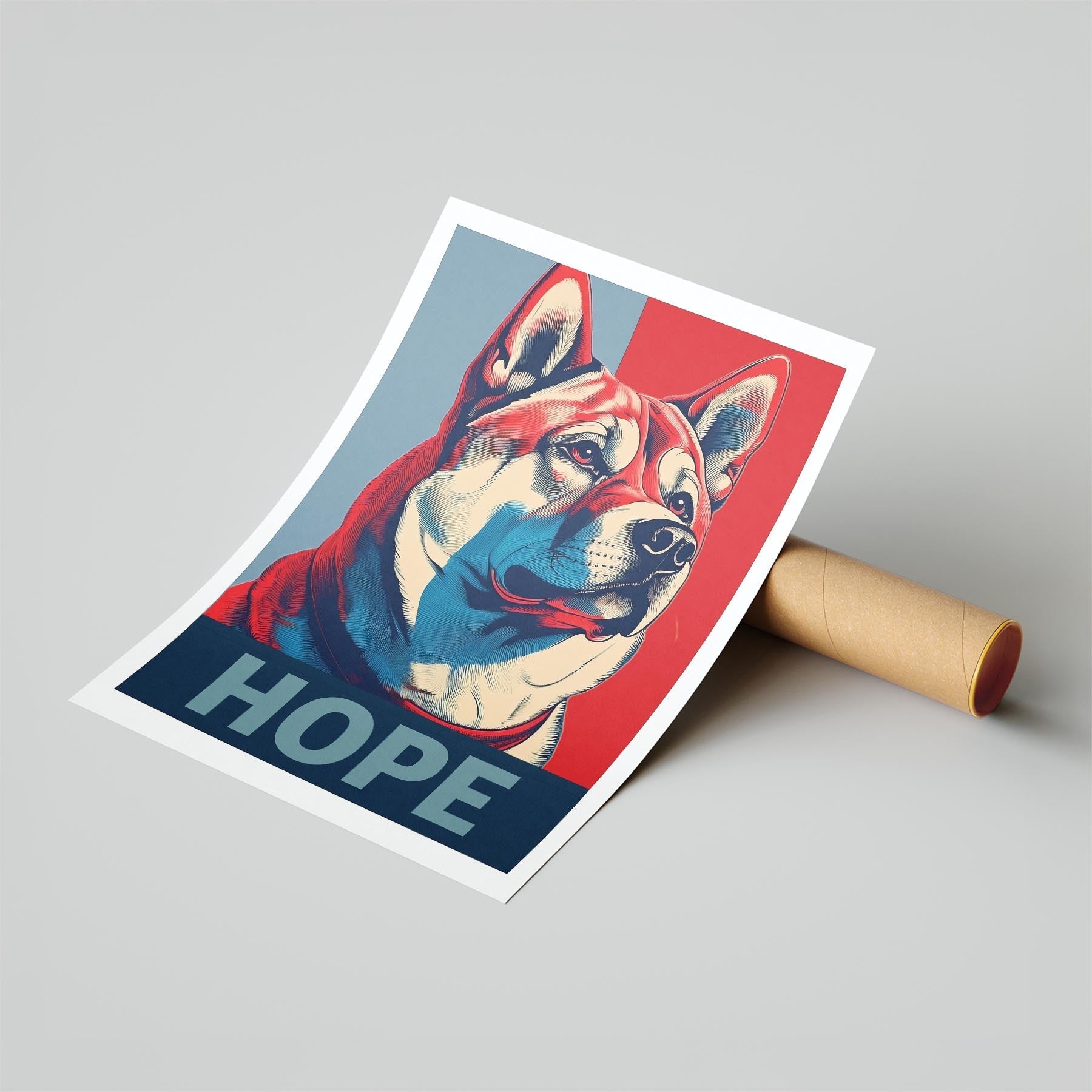 Akita Inu HOPE Series Inspired by the Obama Poster image 6