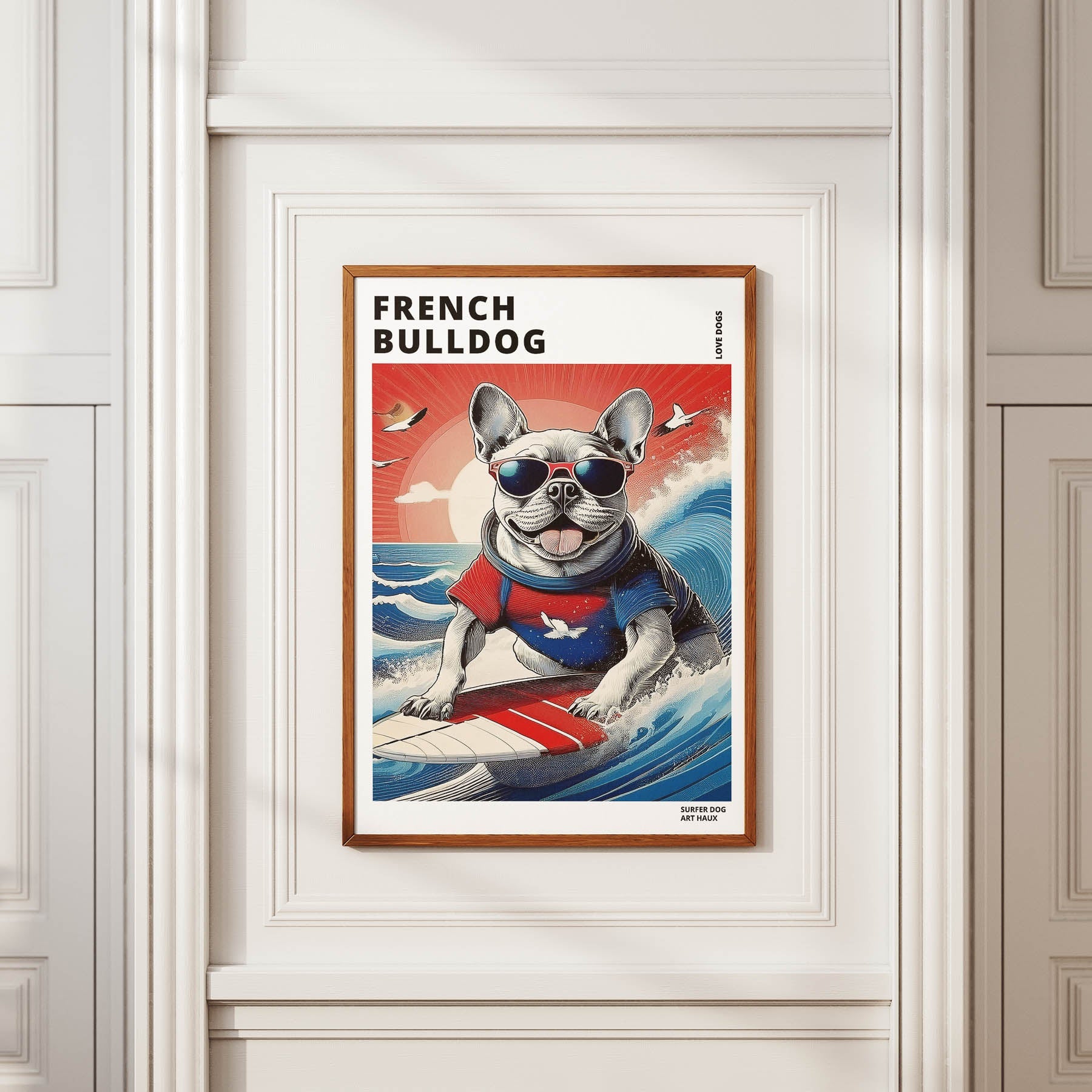 French Bulldog Hokosai Surfer Dogs 1 image 2