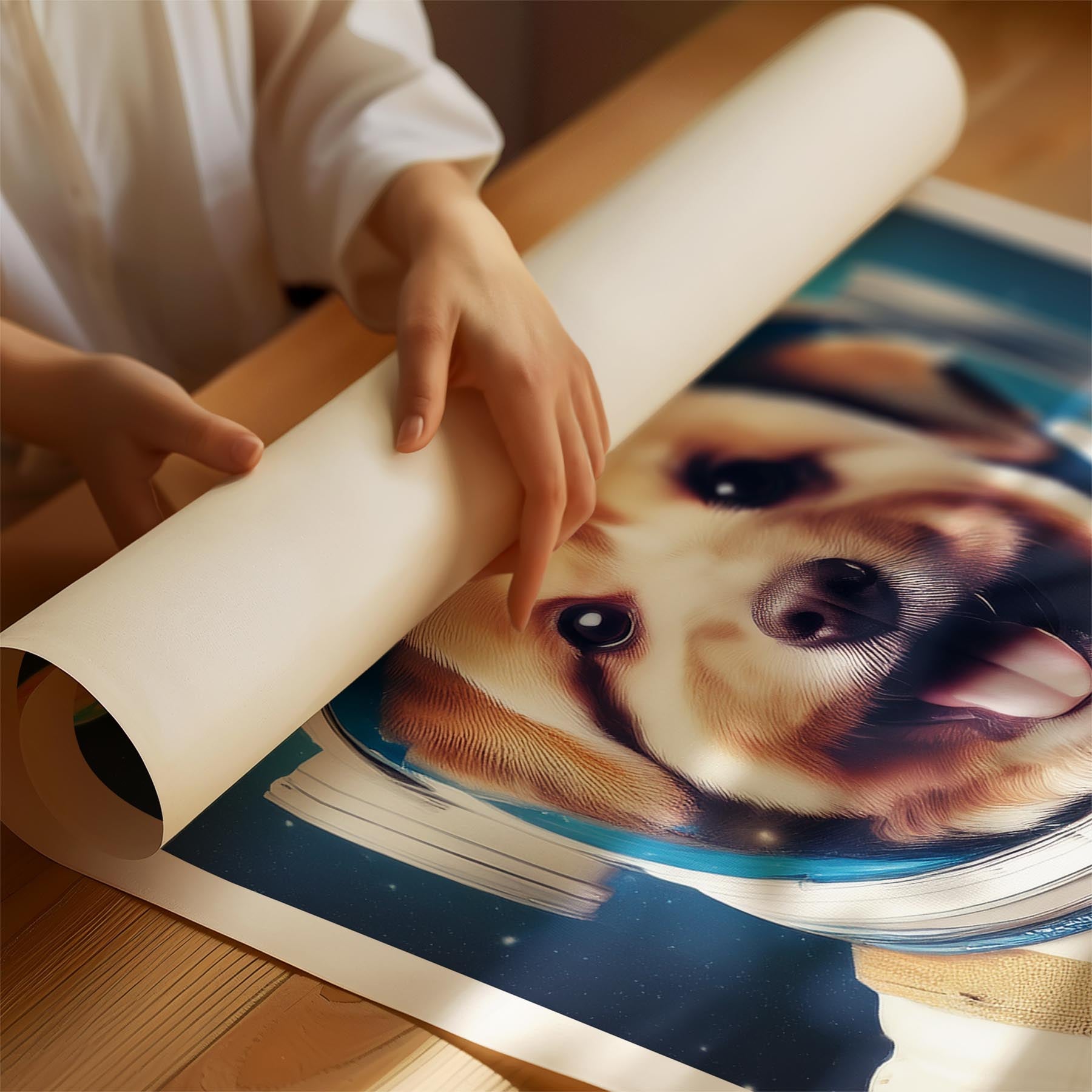 Australian Silky Terrier Astronaut Dog Series image 1