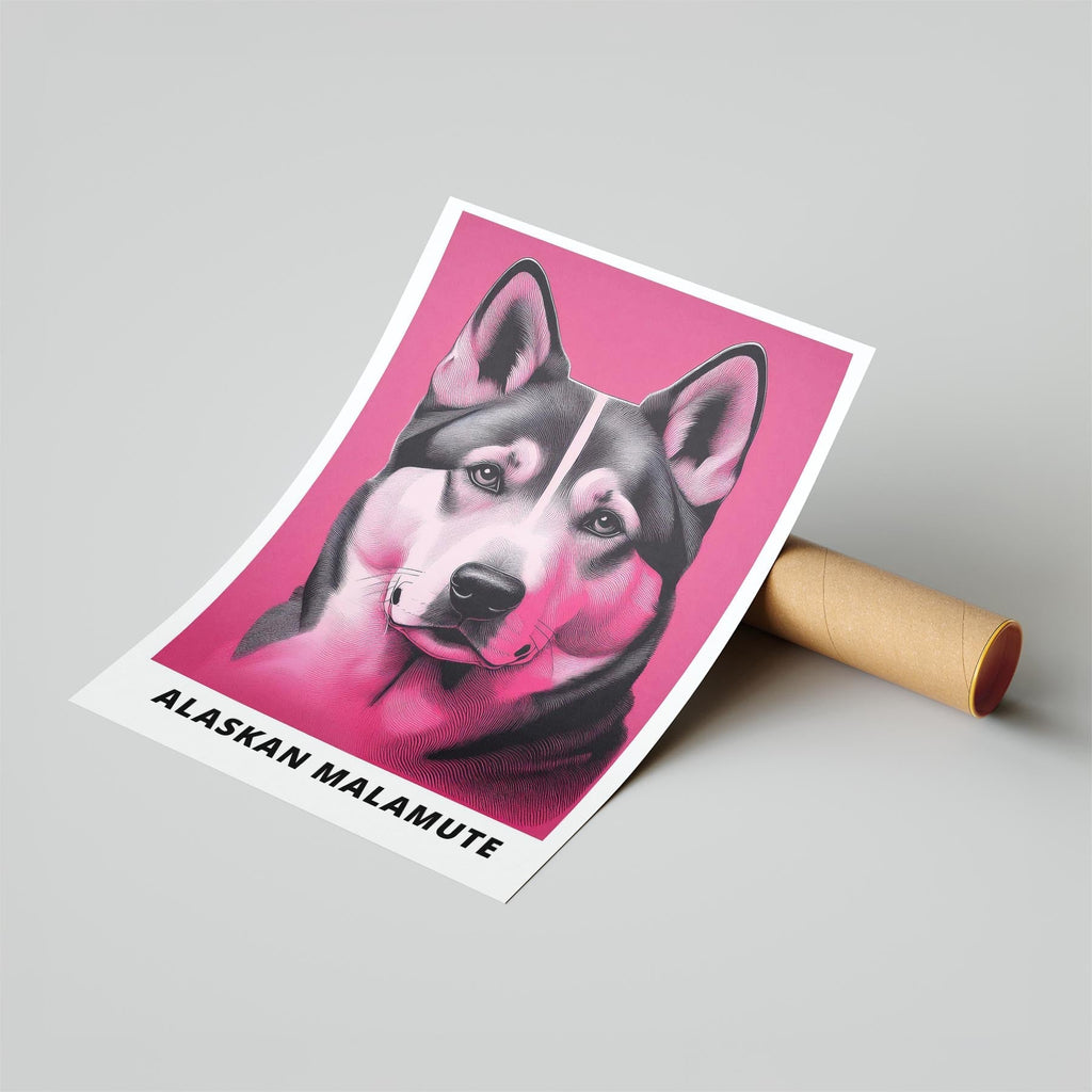Alaskan Malamute Pink and Black Dog Series 2 image 6