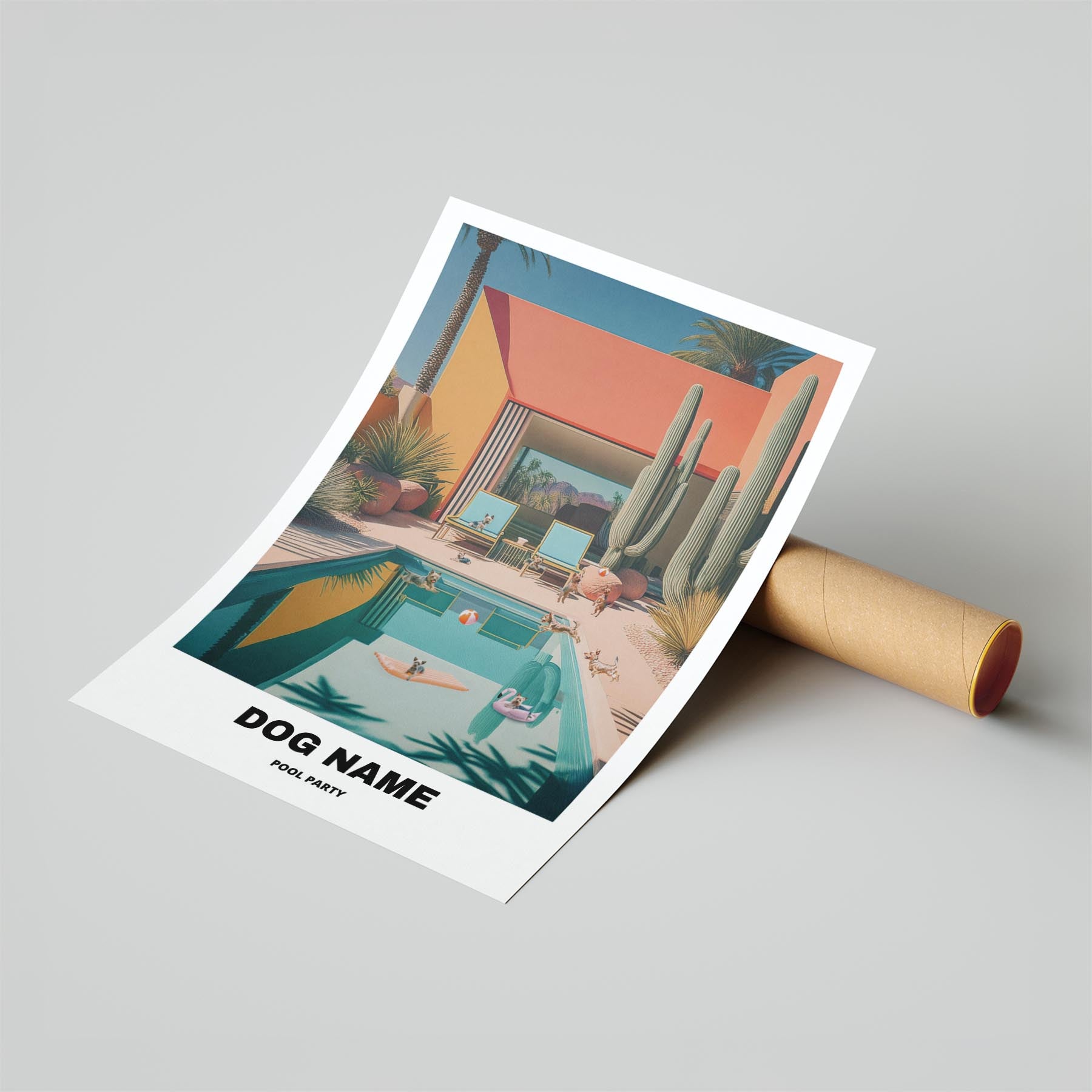 Australian Terrier Custom Pool Party WITH TEXT image 6