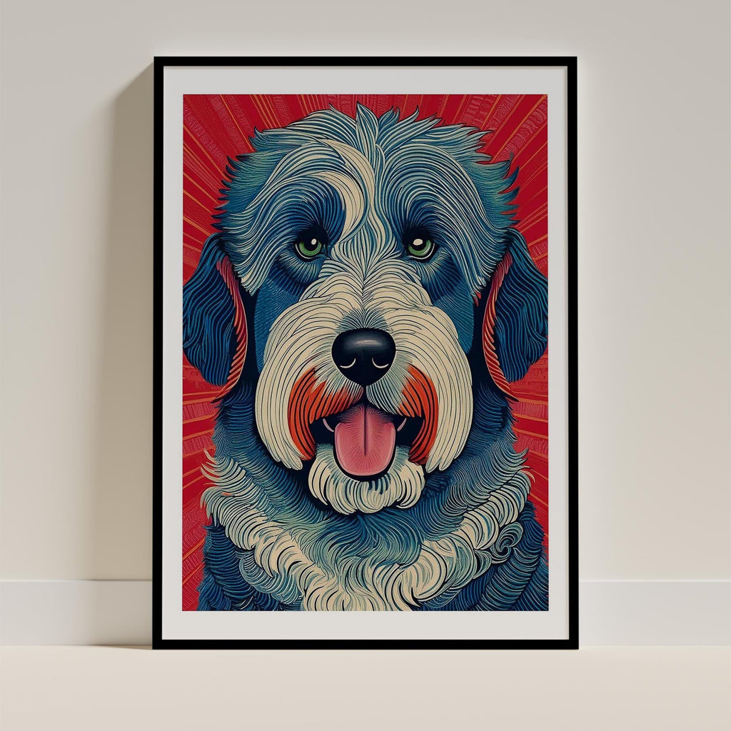 Old English Sheepdog Hokusai Japanese Inspired Dog Series 2 image 0