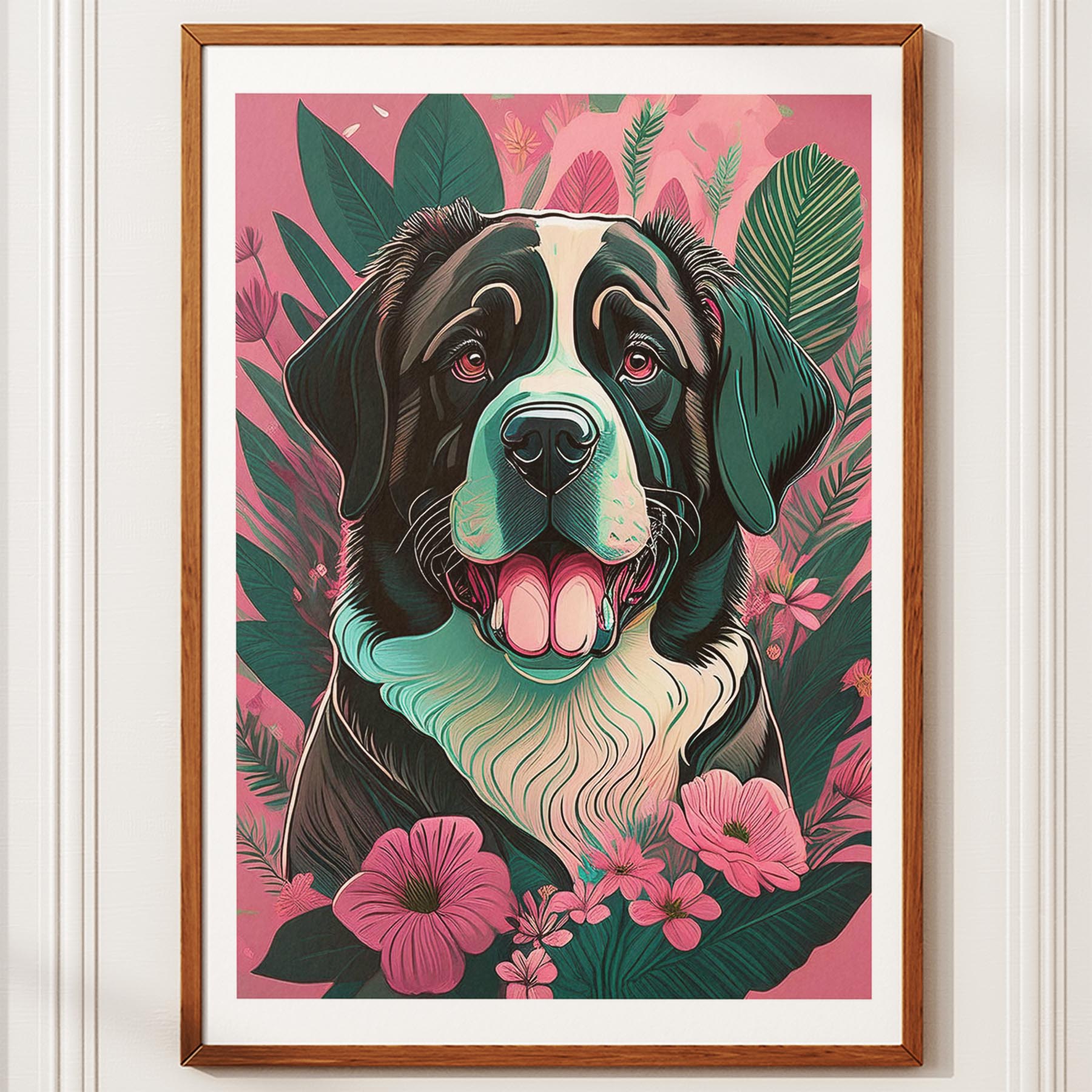 Saint Bernard Flowery Dog image 10