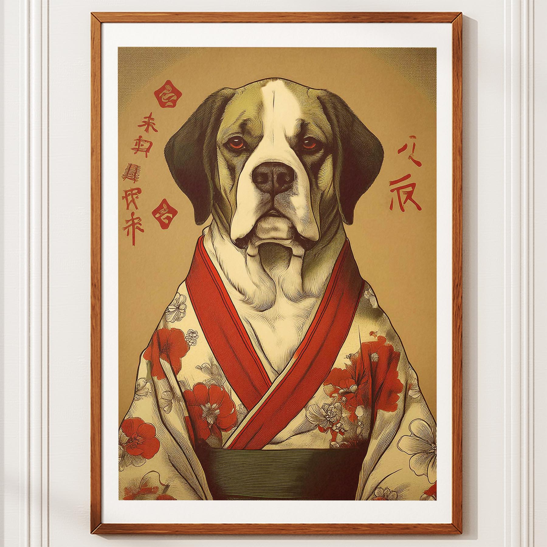 Saint Bernard Japanse Kimono Dog Series image 10