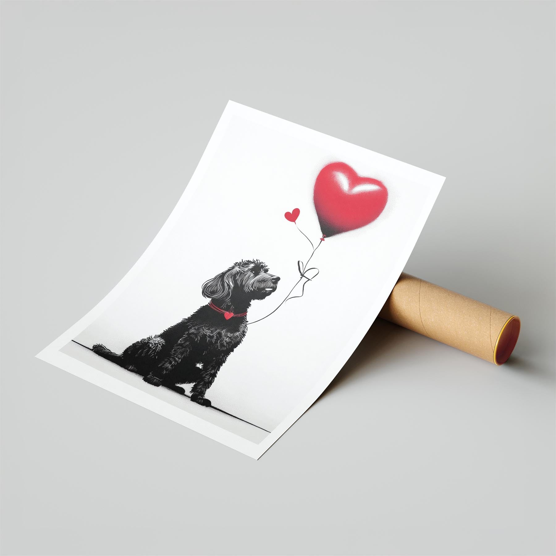 Spanish Water Dog DOGSY Series inspired by the Art of Banksy image 6