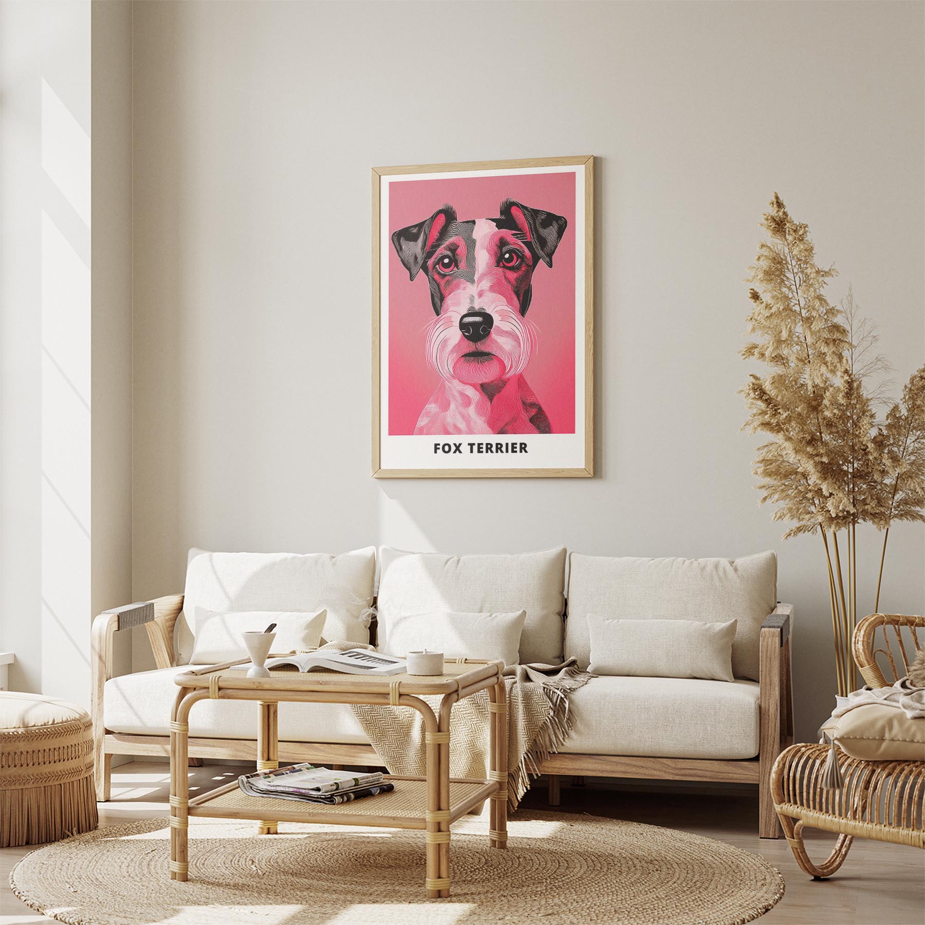 Fox Terrier Pink and Black Dog Series 1 image 2