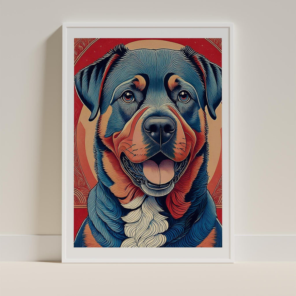 Rottweiler Hokusai Japanese Inspired Dog Series 1 image 9