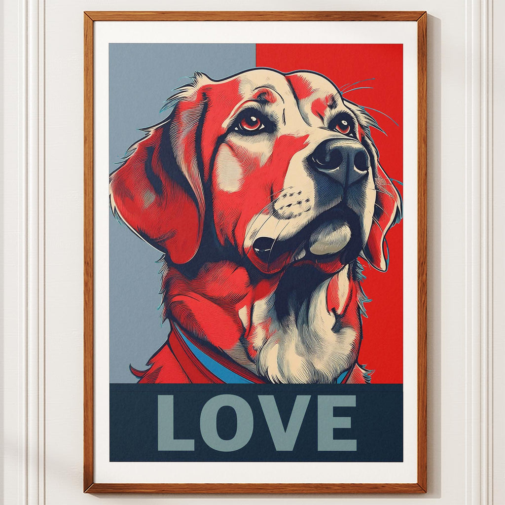 Golden Retriever LOVE Series Inspired by the Obama Poster image 10