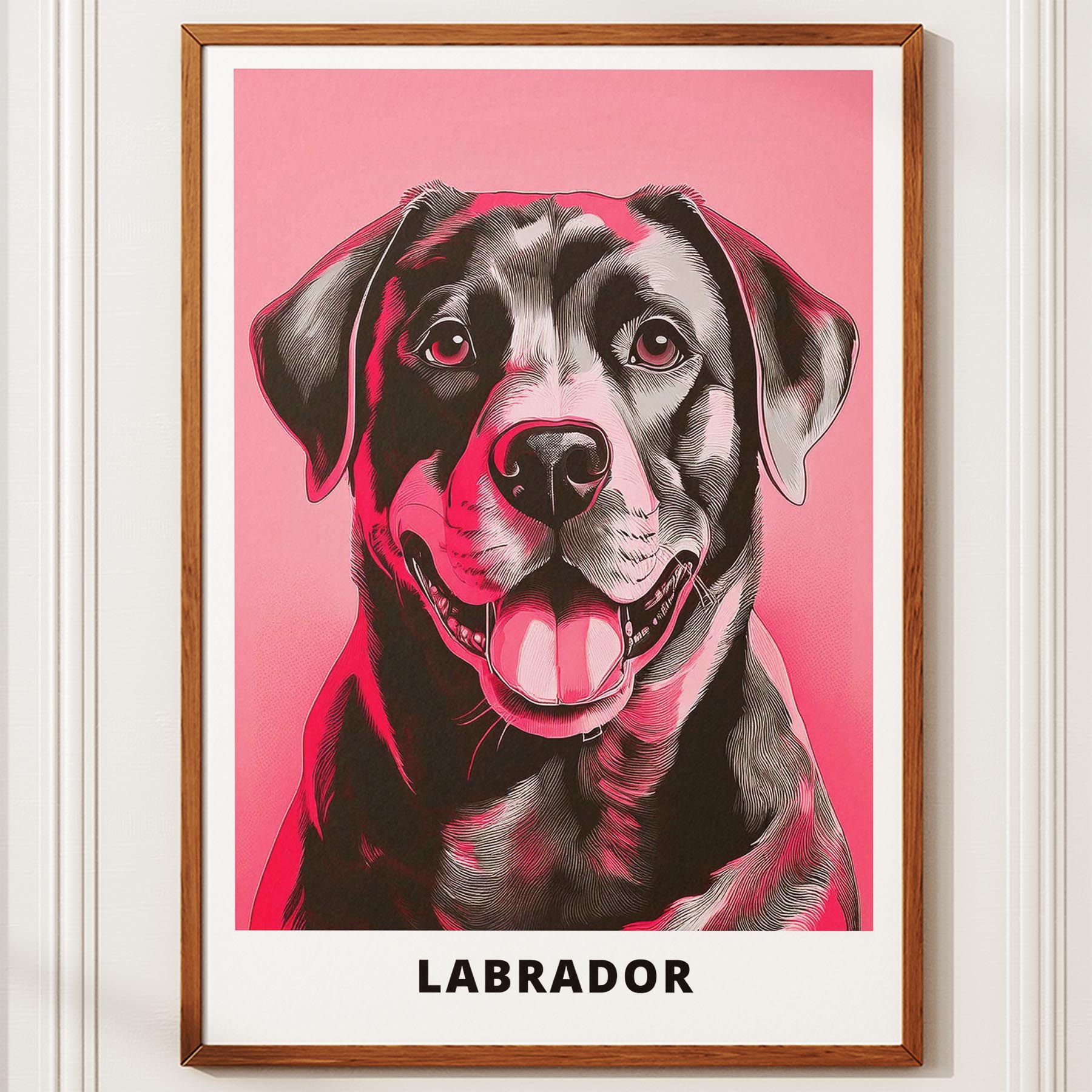 Labrador Retriever Pink and Black Dog Series 5 image 10