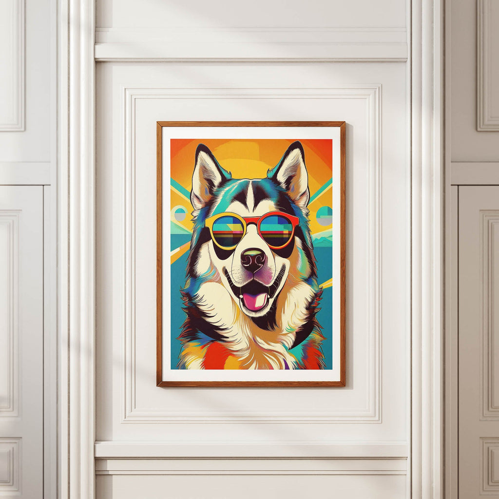 Alaskan Malamute In Colourful Sunnies 1 image 2