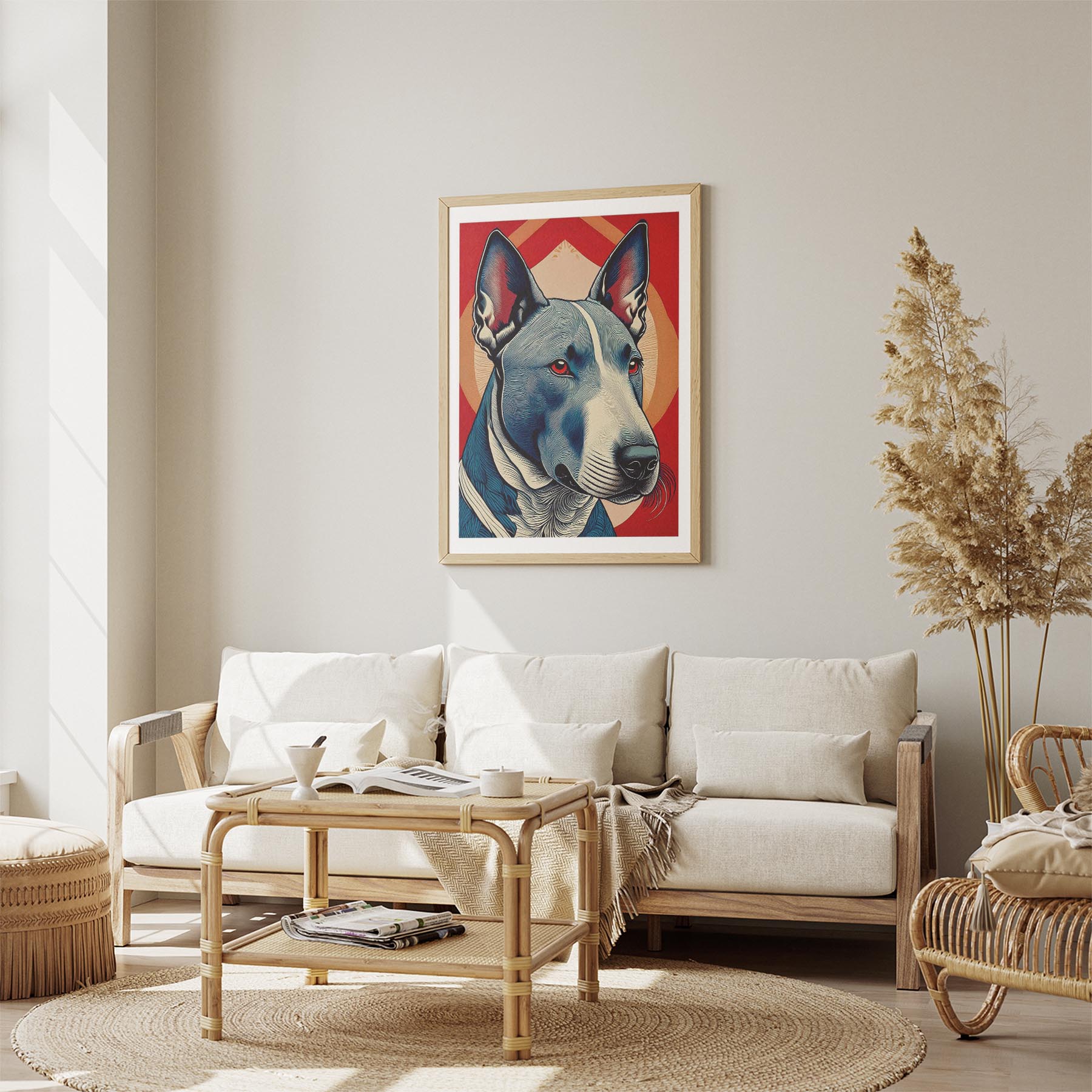 Bull Terrier Hokusai Japanese Inspired Dog Series 2 image 2