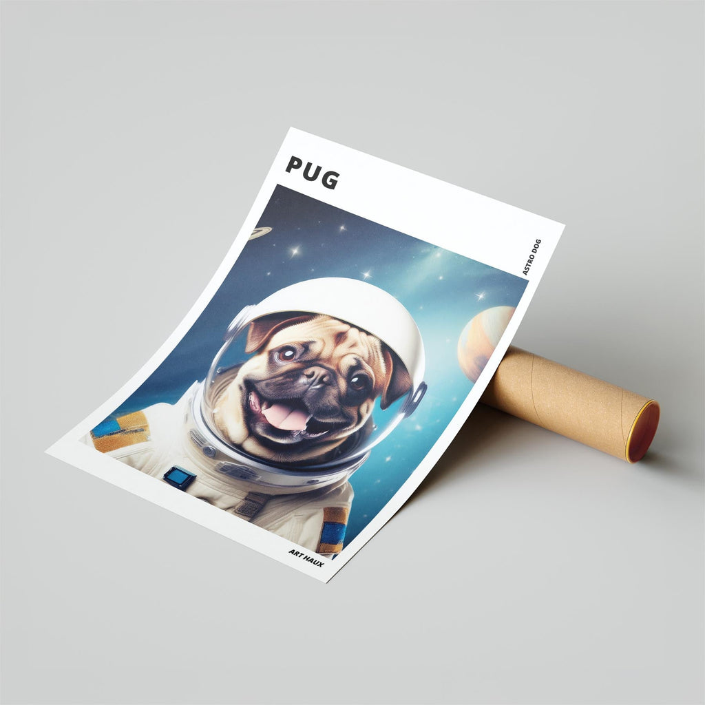 Pug Astronaut Dog Series with Text Astro Dog image 6