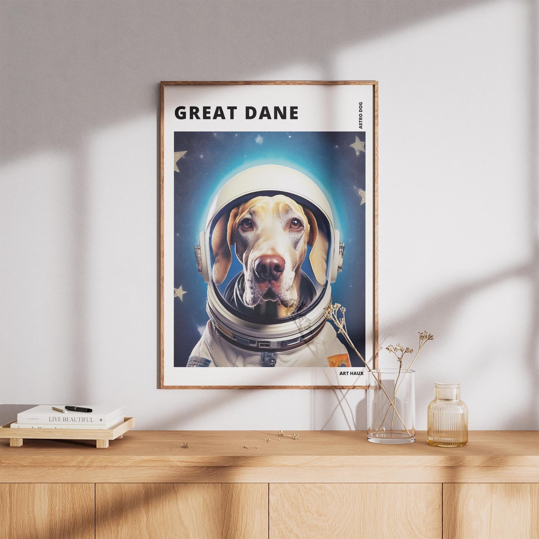 Great Dane Astronaut Dog Series with Text Astro Dog image 8