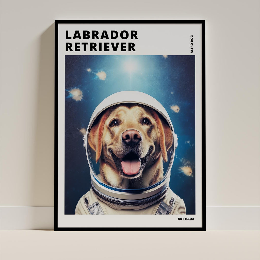 Labrador Retriever Astronaut Dog Series with Text Astro Dog image 0