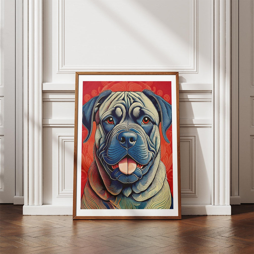 Dogue de Bordeaux Hokusai Japanese Inspired Dog Series image 4