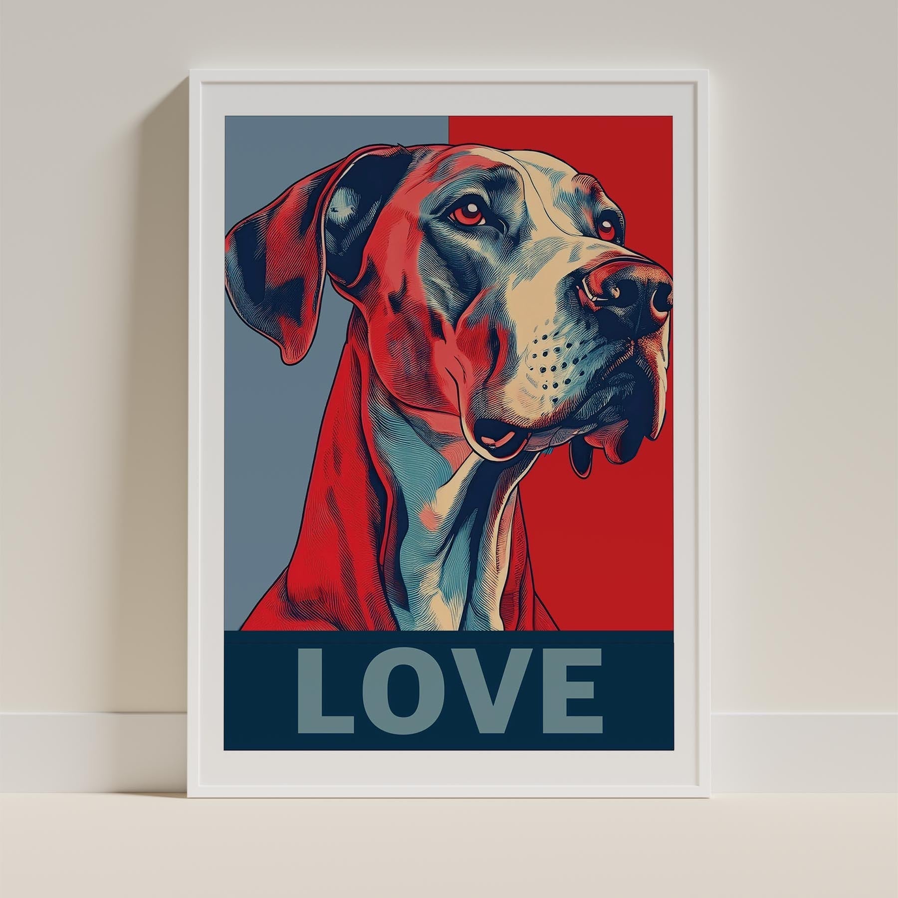 Great Dane LOVE Series Inspired by the Obama Poster image 9