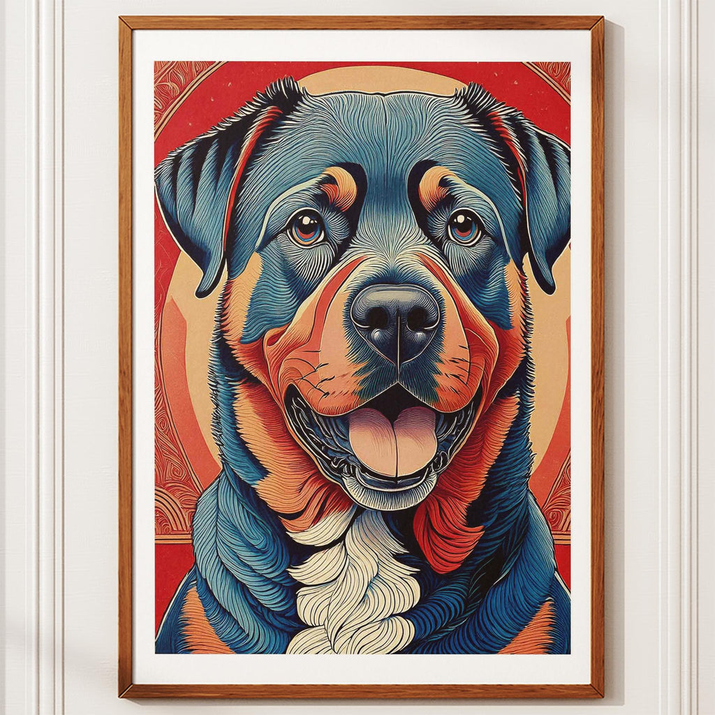 Rottweiler Hokusai Japanese Inspired Dog Series 1 image 10