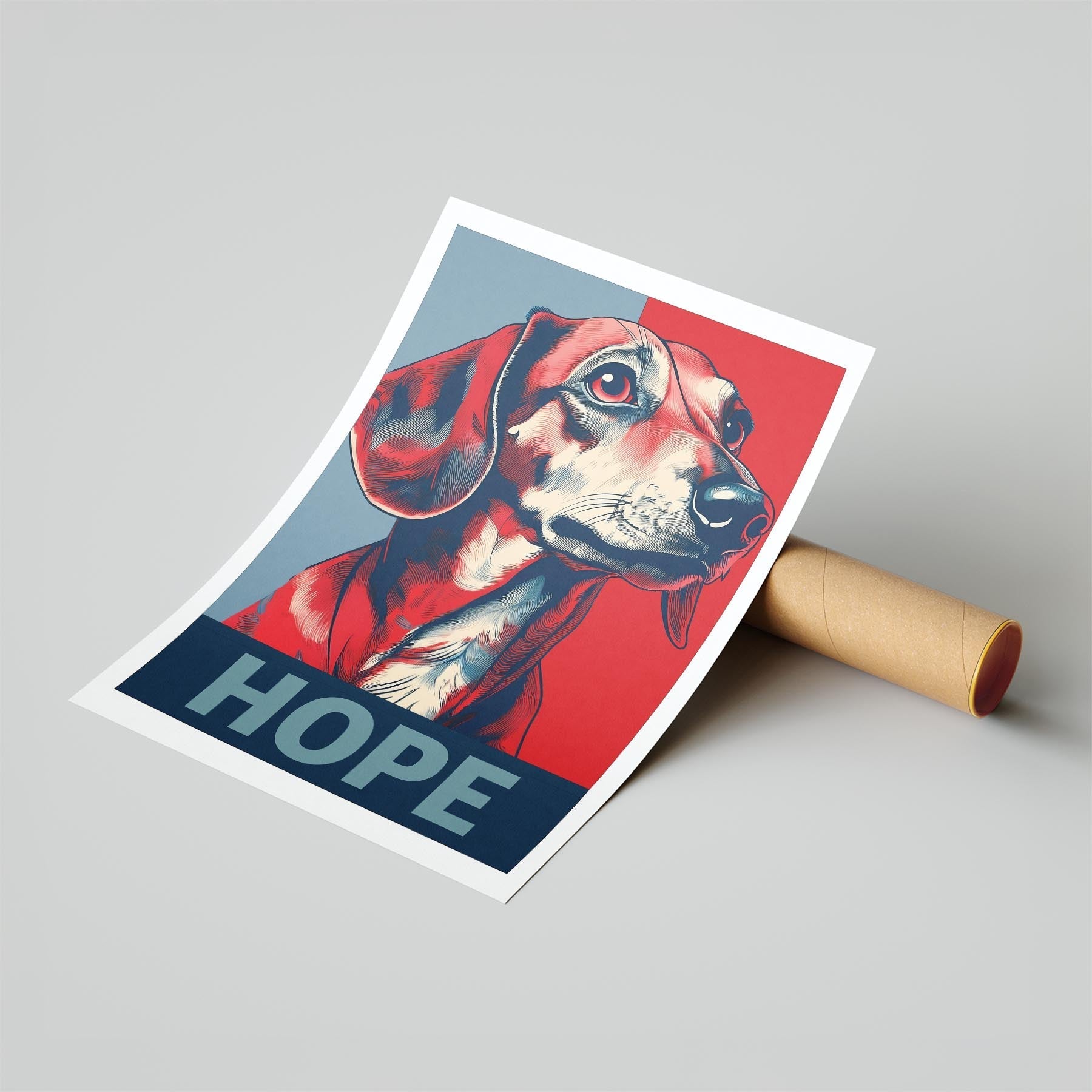 Dachshund HOPE Series Inspired by the Obama Poster image 6