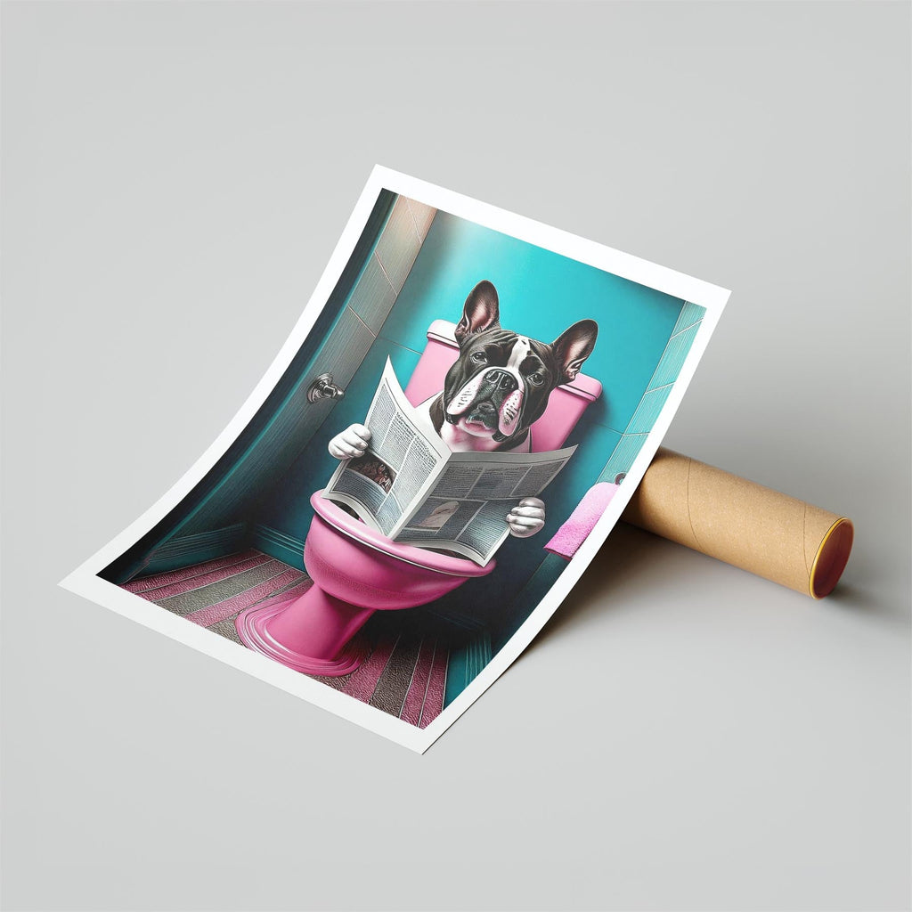 Bullmastiff Toilet Dogs PInk and Turquise image 6