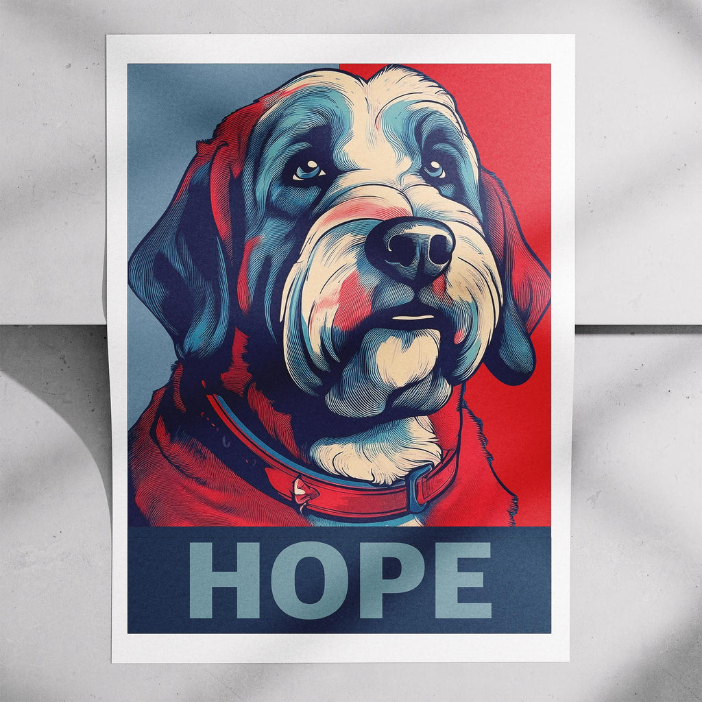 Old English Sheepdog HOPE Series Inspired by the Obama Poster image 7