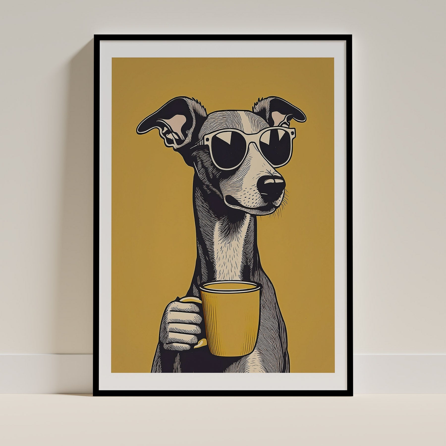 Italian Greyhound Chillin Coffee Dog image 0
