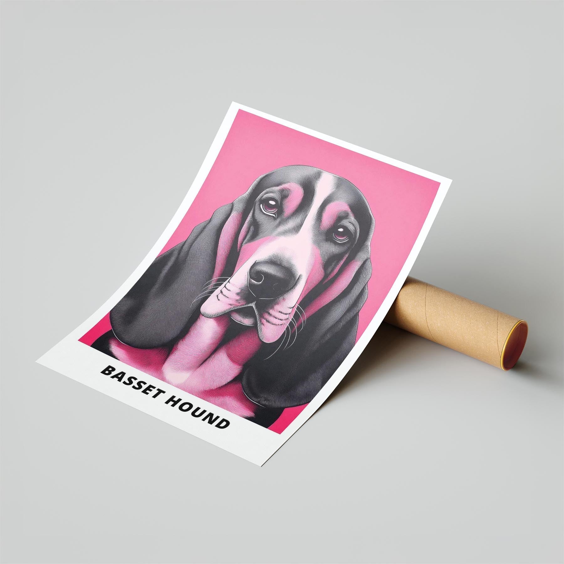 Basset Hound Pink and Black Dog Series 1 image 6