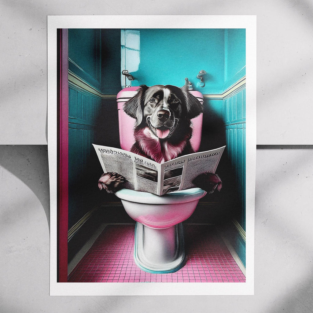 Golden Retriever Toilet Dogs PInk and Turquise image 7