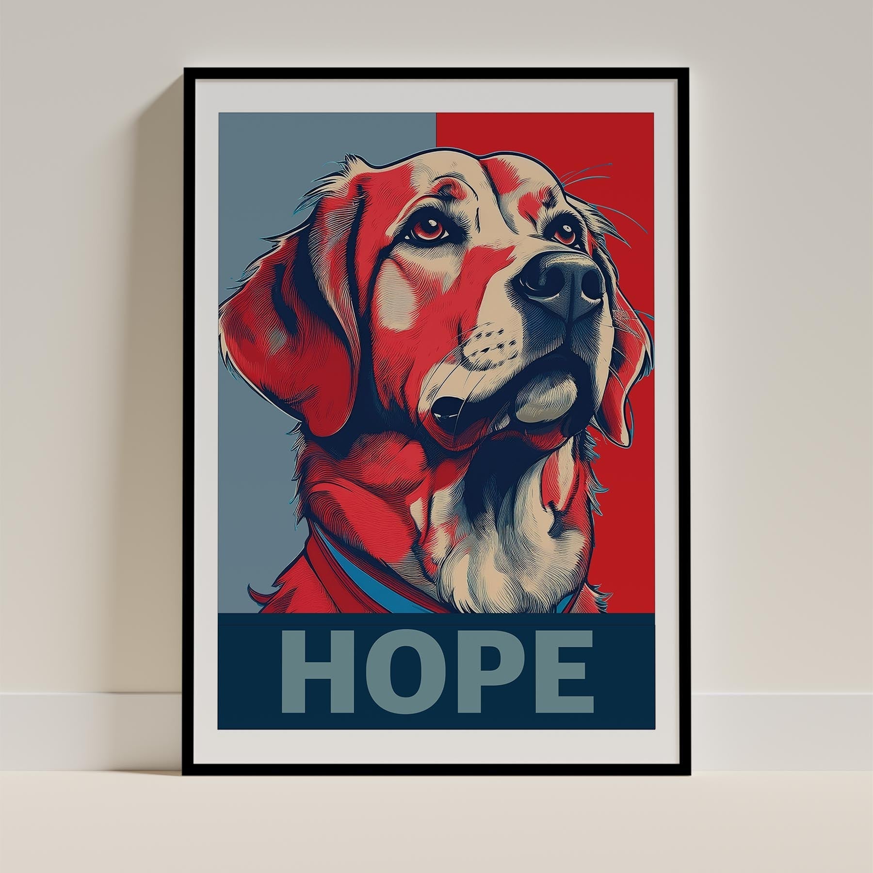 Golden Retriever HOPE Series Inspired by the Obama Poster image 0