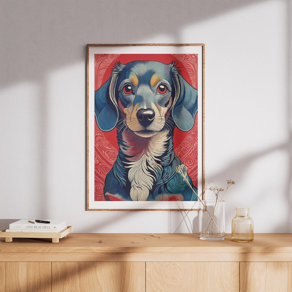 Dachshund Hokusai Japanese Inspired Dog Series image 8