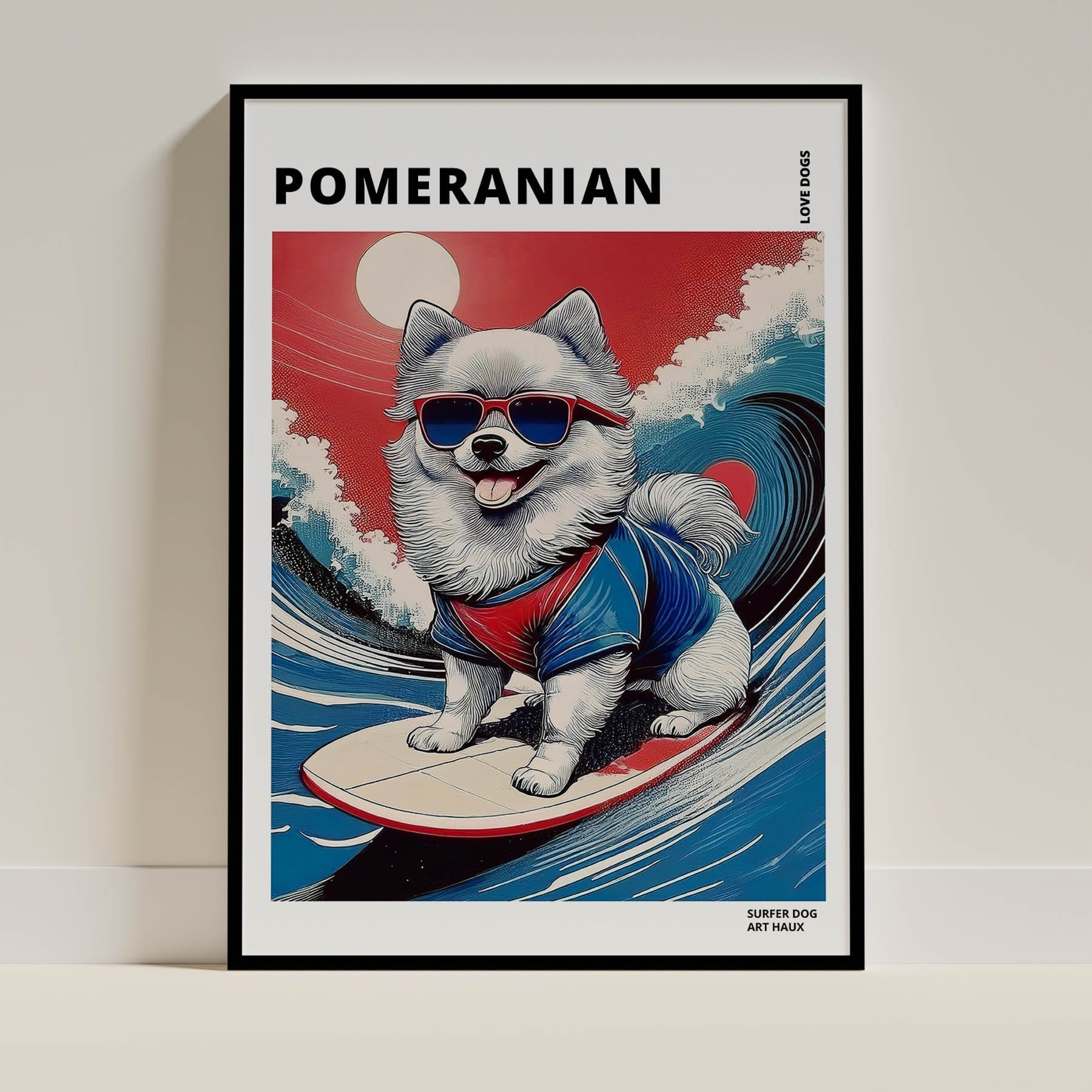 Pomeranian Dog Art Print Unframed Vol 2 | 2 Unique Designs | Wall Art Gift for Dog Lovers | Dogsy & Co