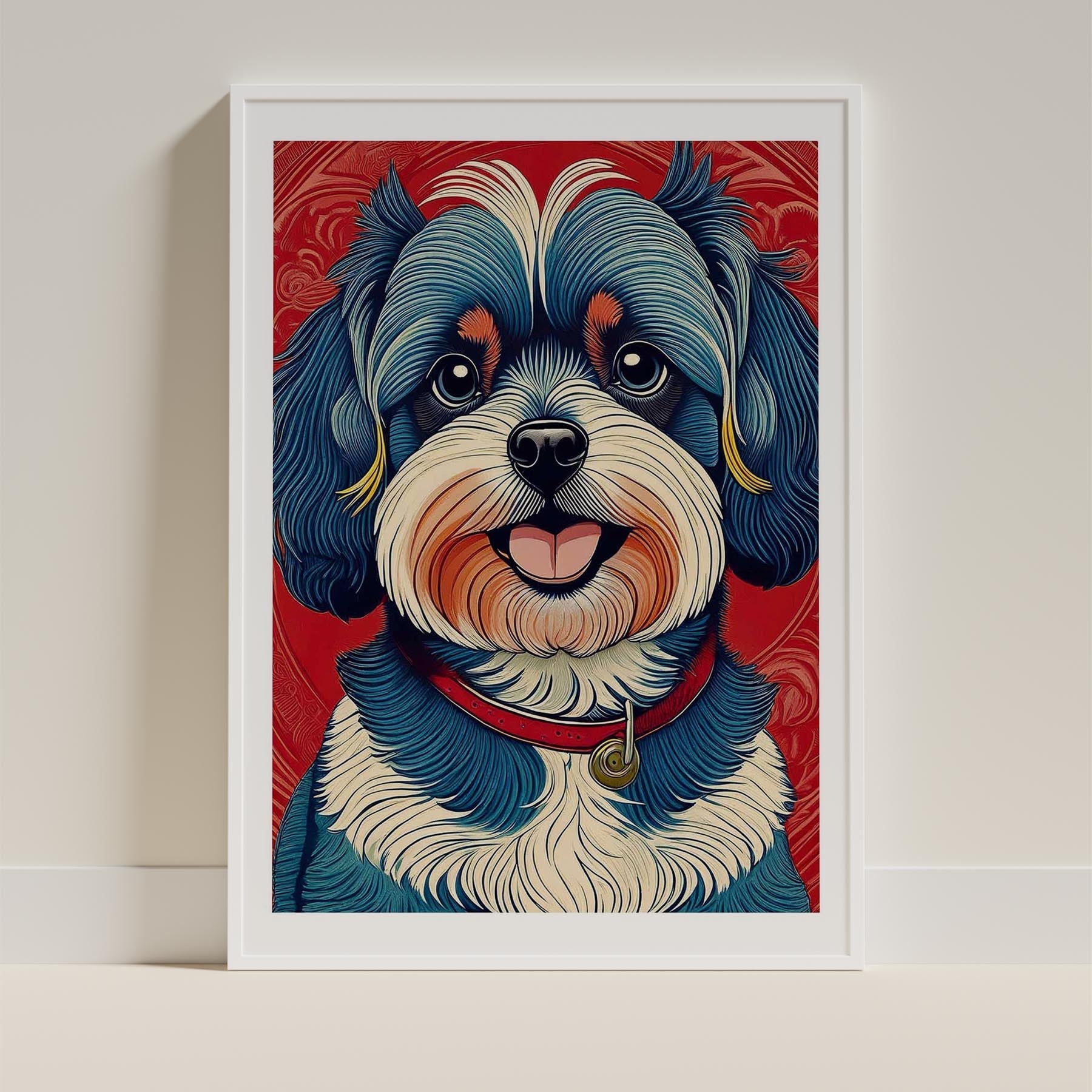Shih Tzu Hokusai Japanese Inspired Dog Series image 9