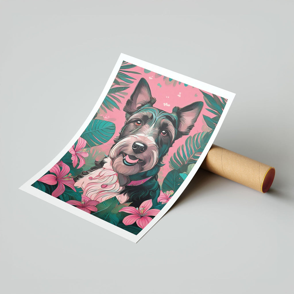 Fox Terrierv 1 Flowery Dog image 7